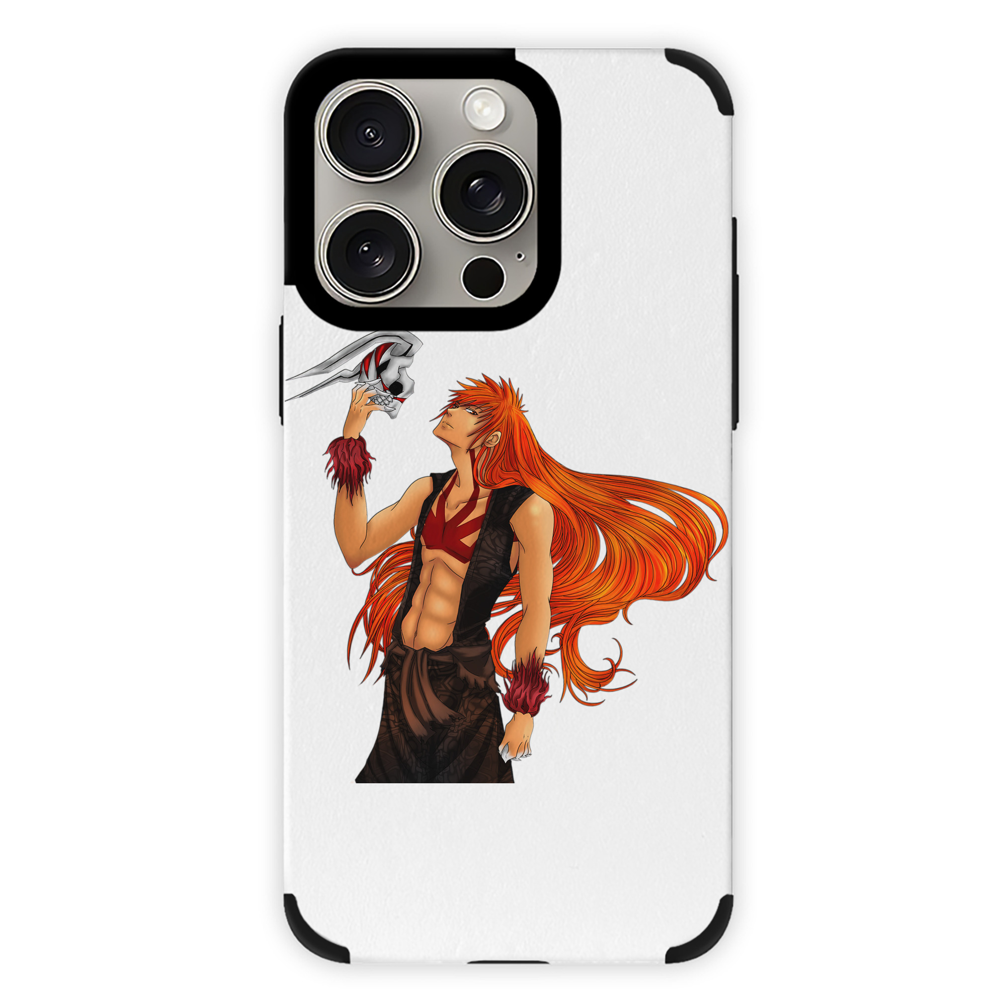 （画像用） ブリーチ 黒崎一護（くろさき いちご）BLEACH Kurosaki Ichigo 【iPhone15ProMax対応】 PUレザー スマホケース 耐衝撃＆黄変防止