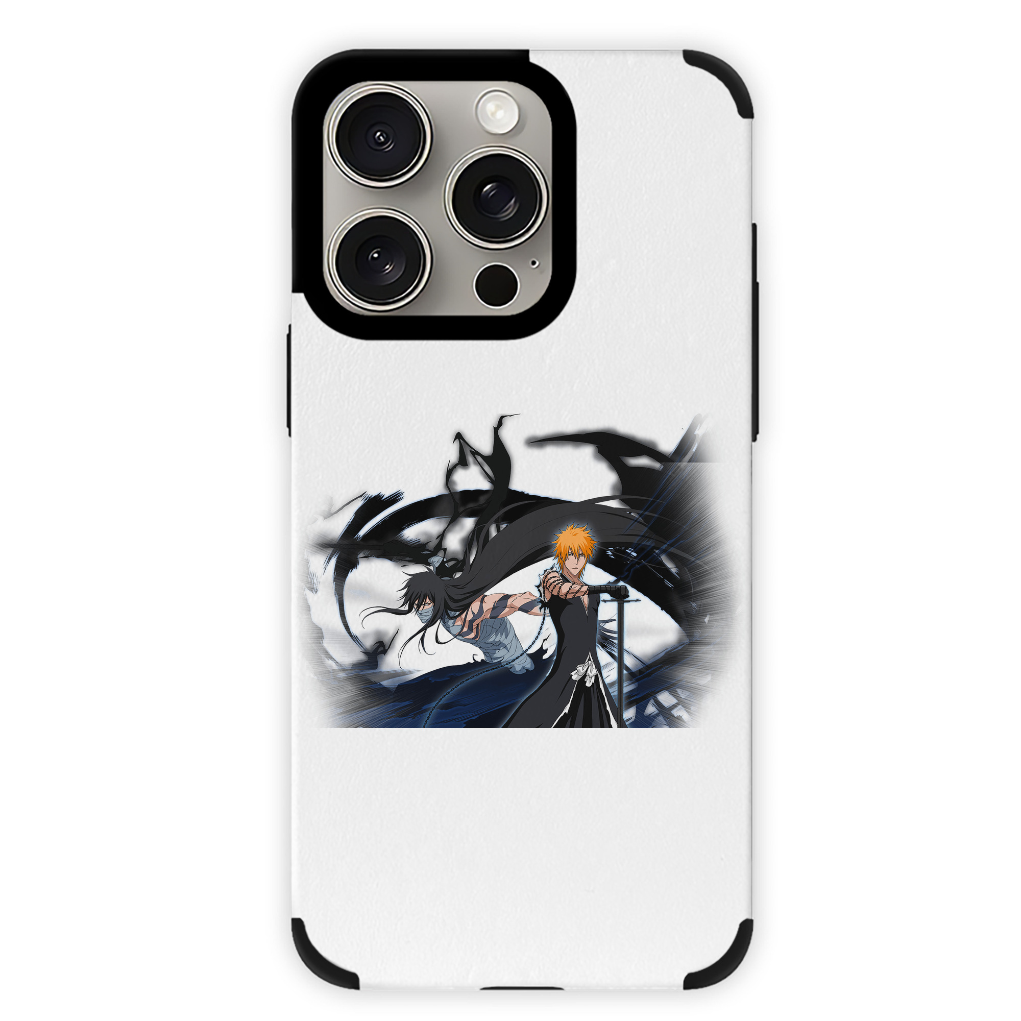 （画像用） ブリーチ 黒崎一護（くろさき いちご）BLEACH Kurosaki Ichigo 【iPhone15ProMax対応】 PUレザー スマホケース 耐衝撃＆黄変防止