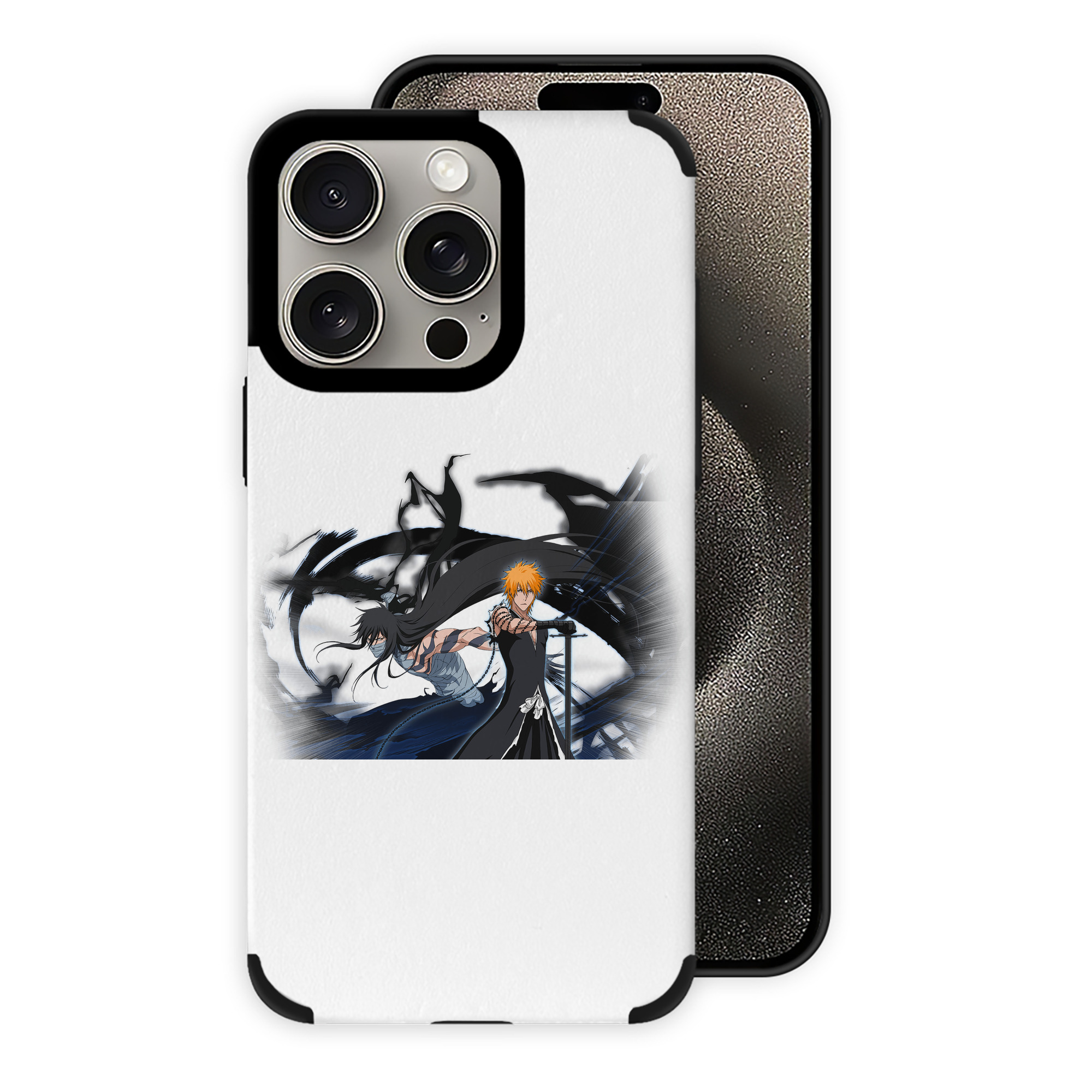 （画像用） ブリーチ 黒崎一護（くろさき いちご）BLEACH Kurosaki Ichigo 【iPhone15ProMax対応】 PUレザー スマホケース 耐衝撃＆黄変防止