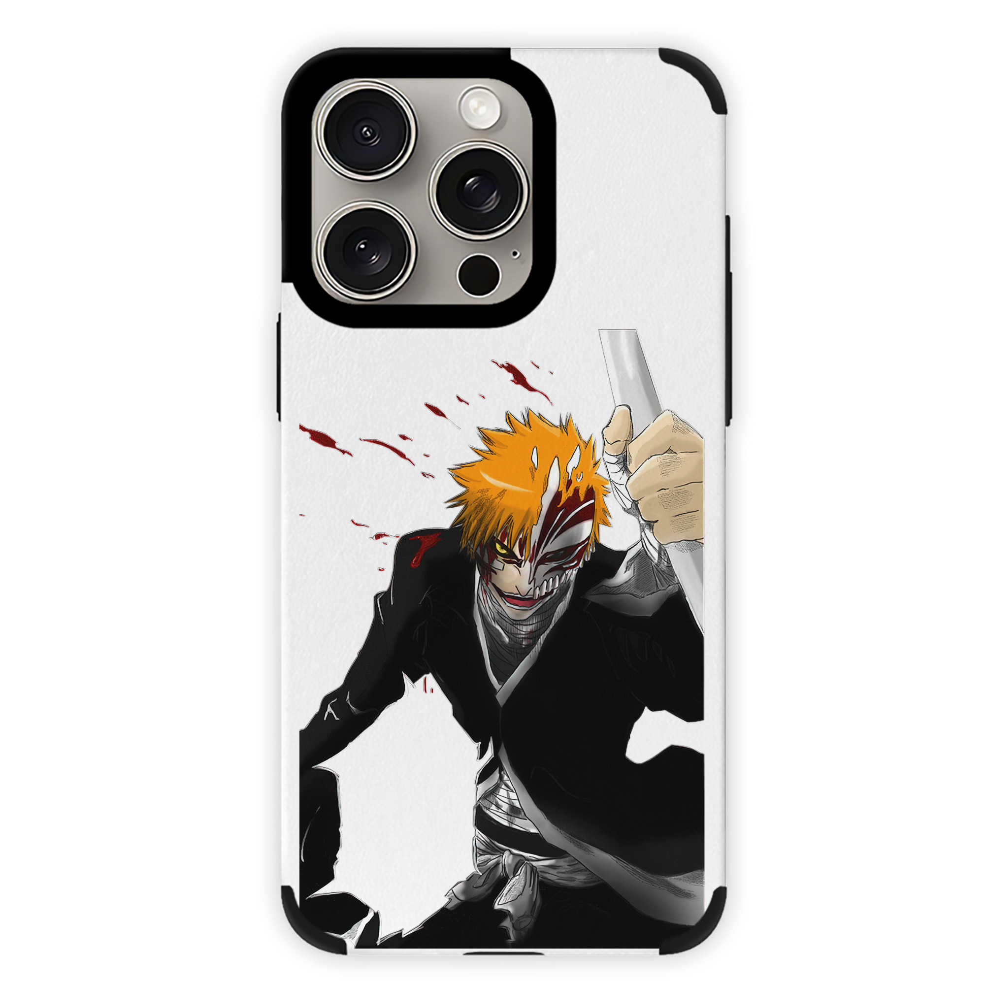 ブリーチ 黒崎一護（くろさき いちご）BLEACH Kurosaki Ichigo 【iPhone15ProMax対応】 PUレザー スマホケース 耐衝撃＆黄変防止