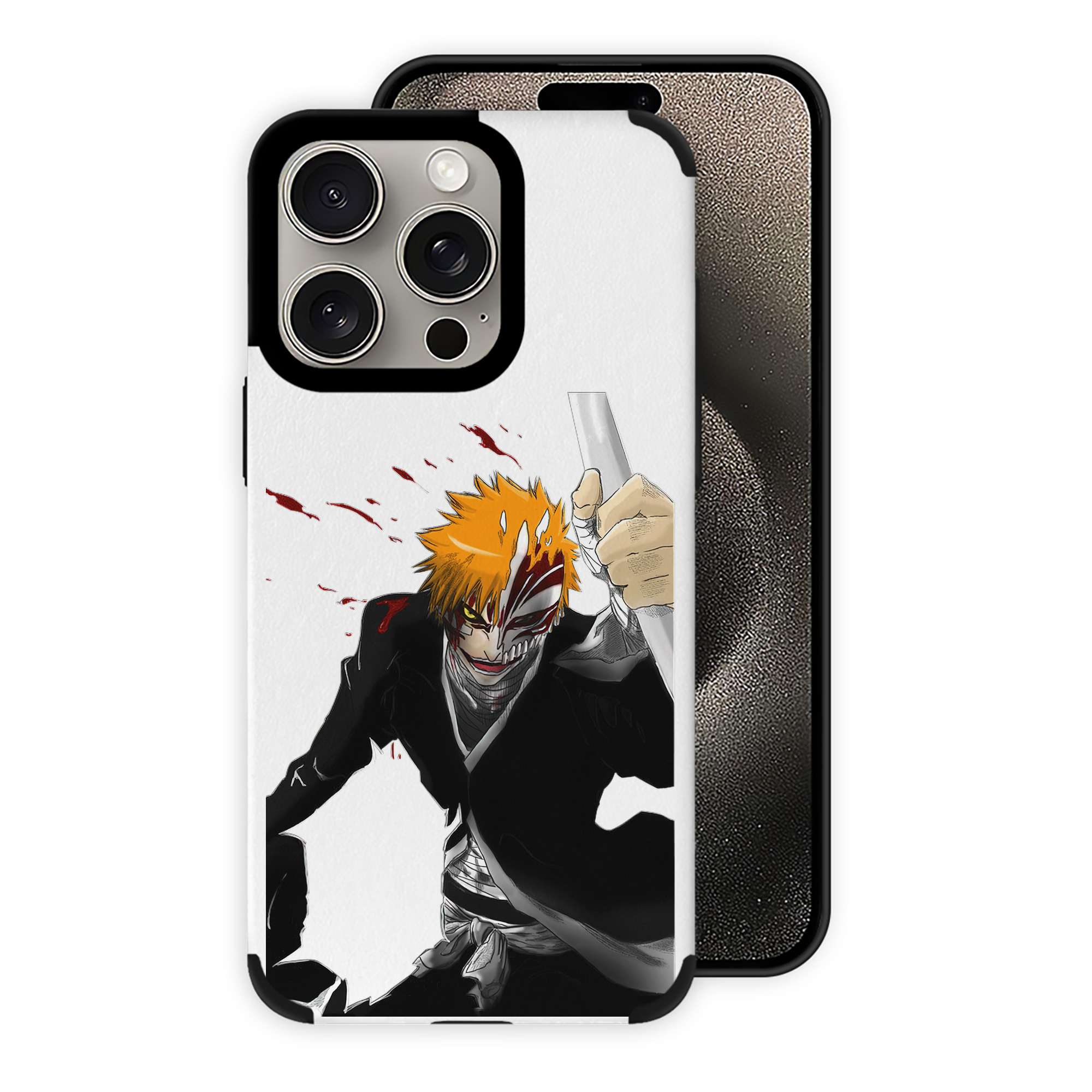 ブリーチ 黒崎一護（くろさき いちご）BLEACH Kurosaki Ichigo 【iPhone15ProMax対応】 PUレザー スマホケース 耐衝撃＆黄変防止