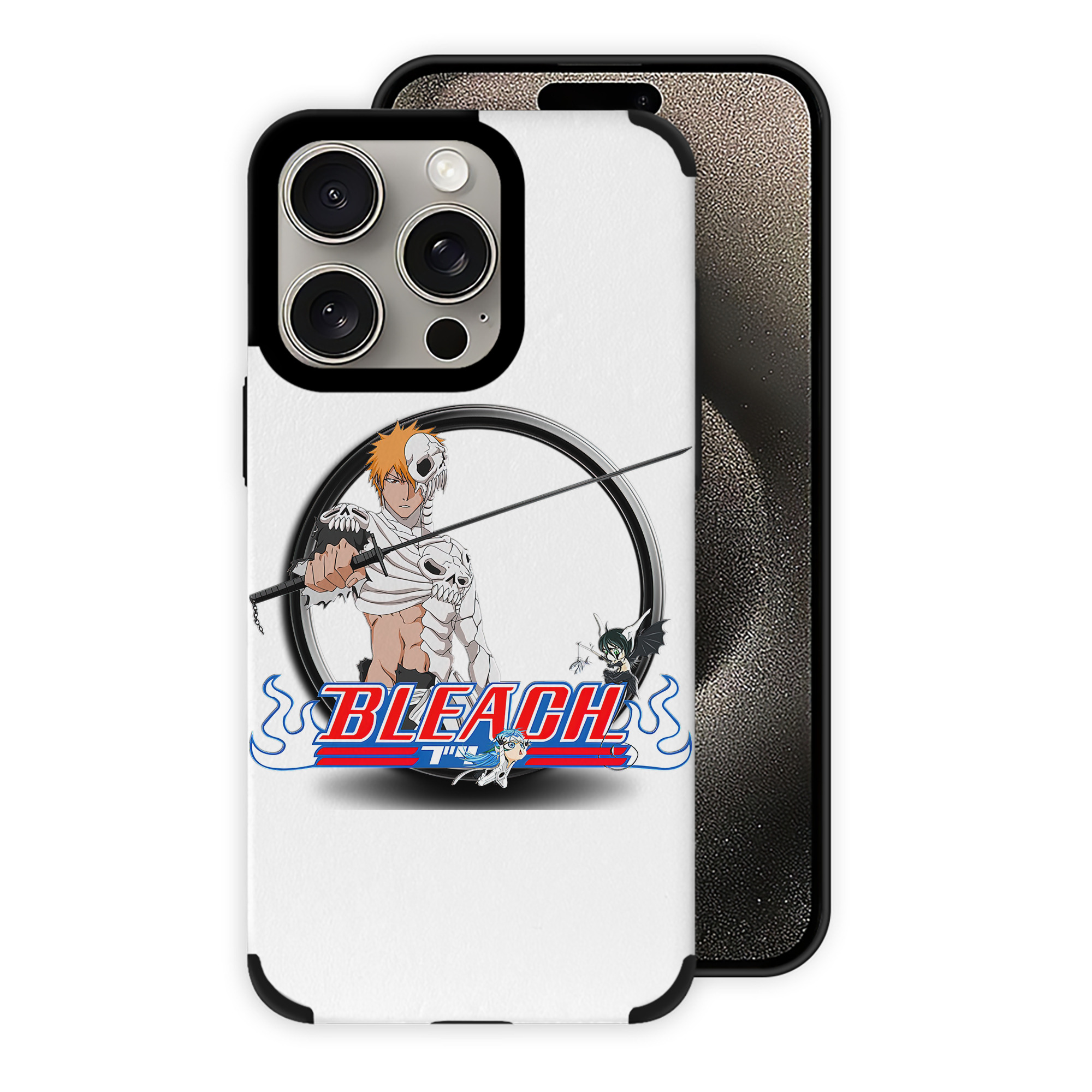 ブリーチ 黒崎一護（くろさき いちご）BLEACH Kurosaki Ichigo 【iPhone15ProMax対応】 PUレザー スマホケース 耐衝撃＆黄変防止