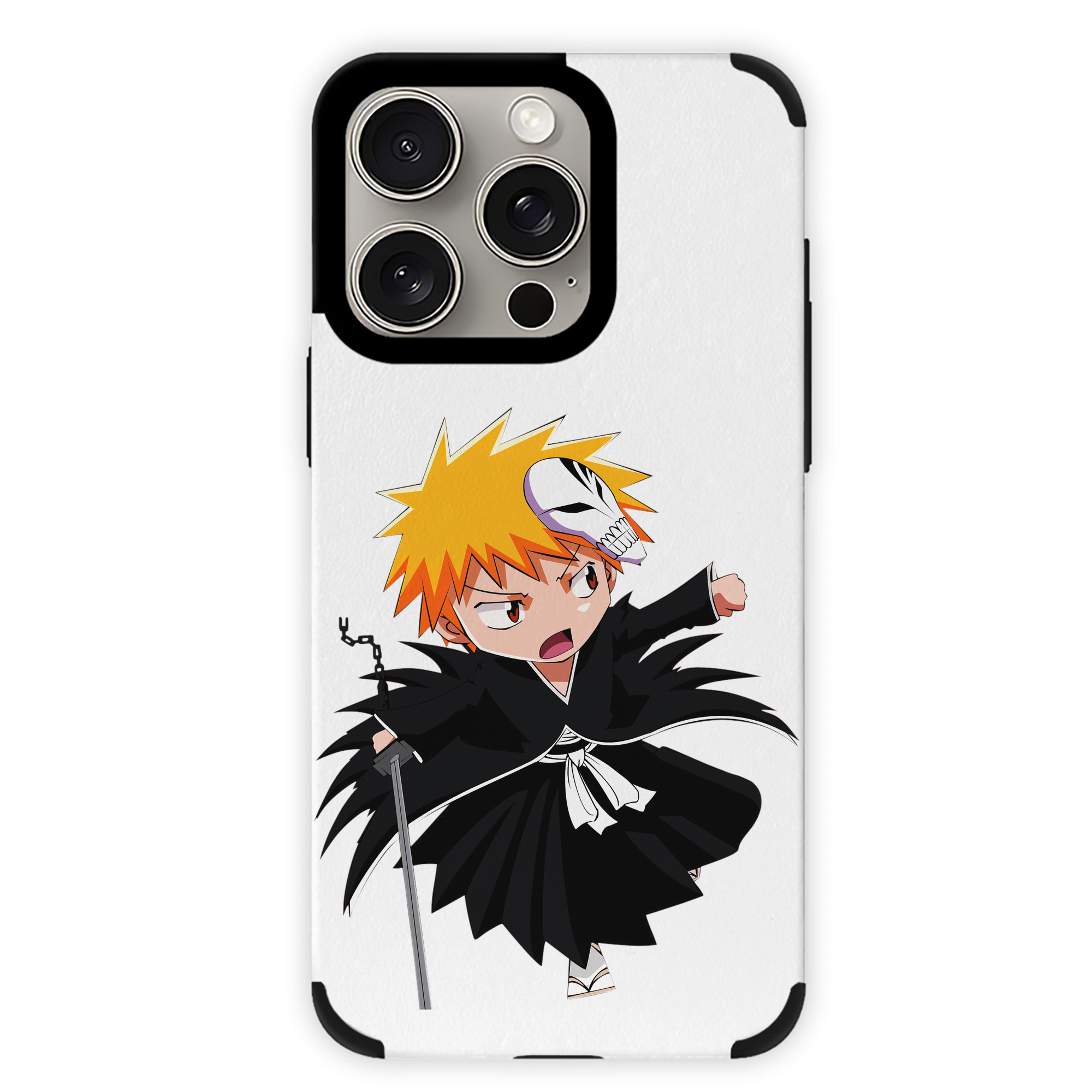 ブリーチ 黒崎一護（くろさき いちご）BLEACH Kurosaki Ichigo 【iPhone15ProMax対応】 PUレザー スマホケース 耐衝撃＆黄変防止
