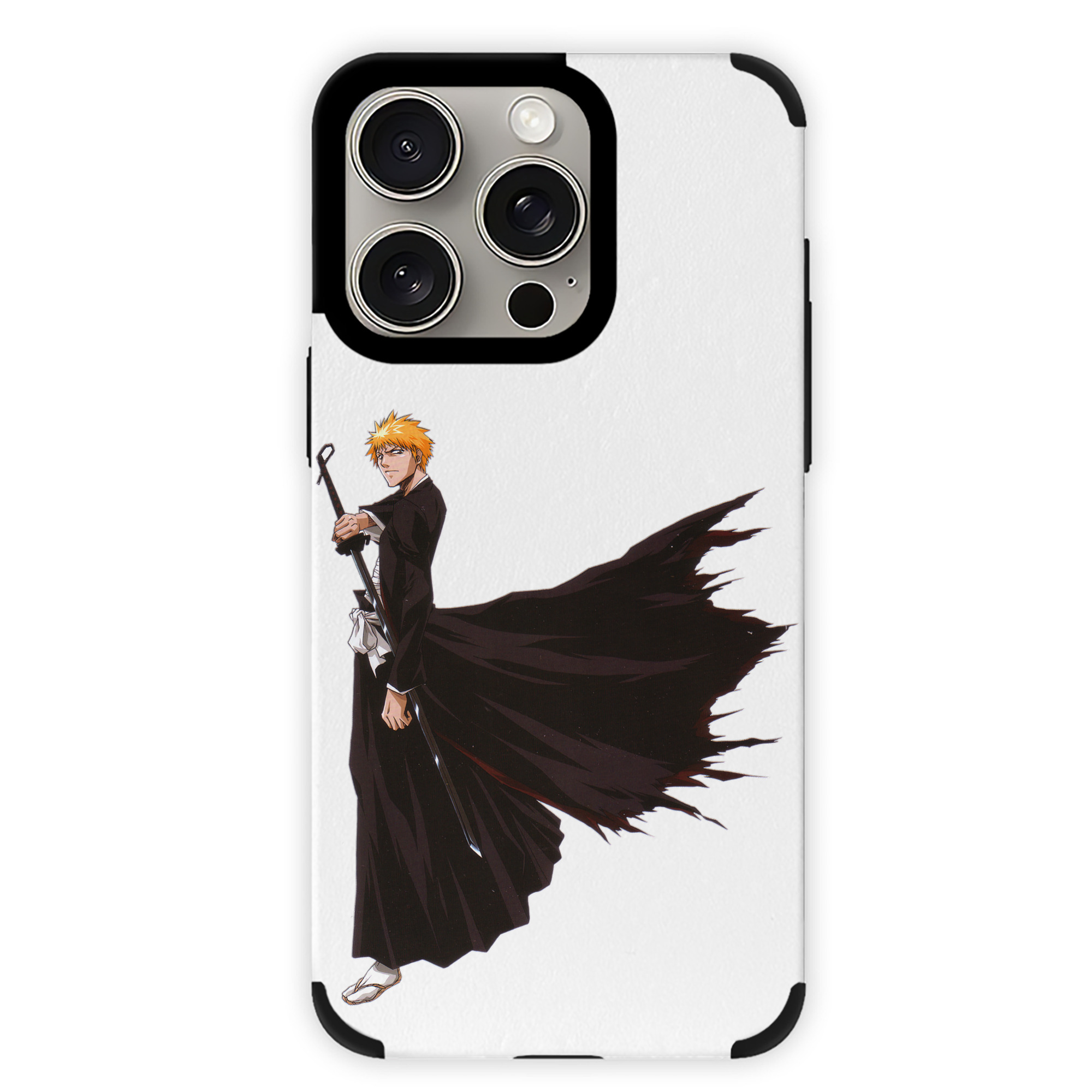 ブリーチ 黒崎一護（くろさき いちご）BLEACH Kurosaki Ichigo 【iPhone15ProMax対応】 PUレザー スマホケース 耐衝撃＆黄変防止