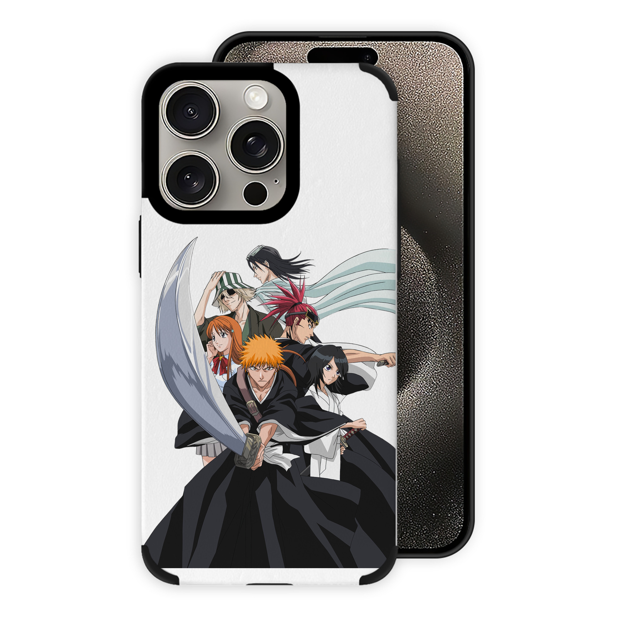 ブリーチ 黒崎一護（くろさき いちご）BLEACH Kurosaki Ichigo 【iPhone15ProMax対応】 PUレザー スマホケース 耐衝撃＆黄変防止