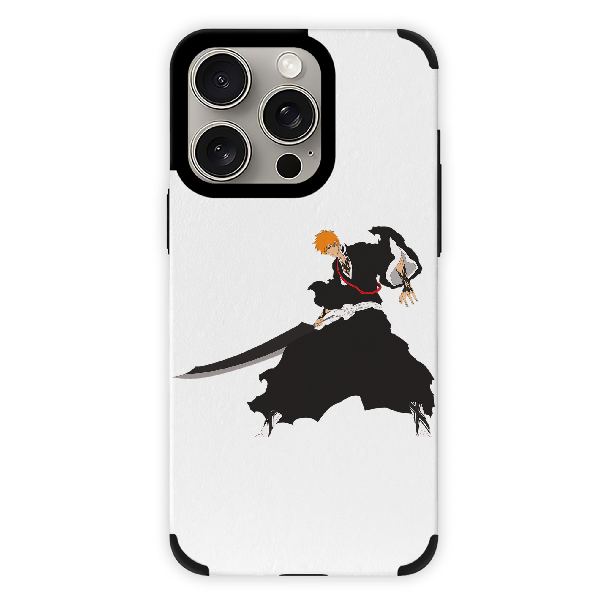 （画像用） ブリーチ 黒崎一護（くろさき いちご）BLEACH Kurosaki Ichigo 【iPhone15ProMax対応】 PUレザー スマホケース 耐衝撃＆黄変防止
