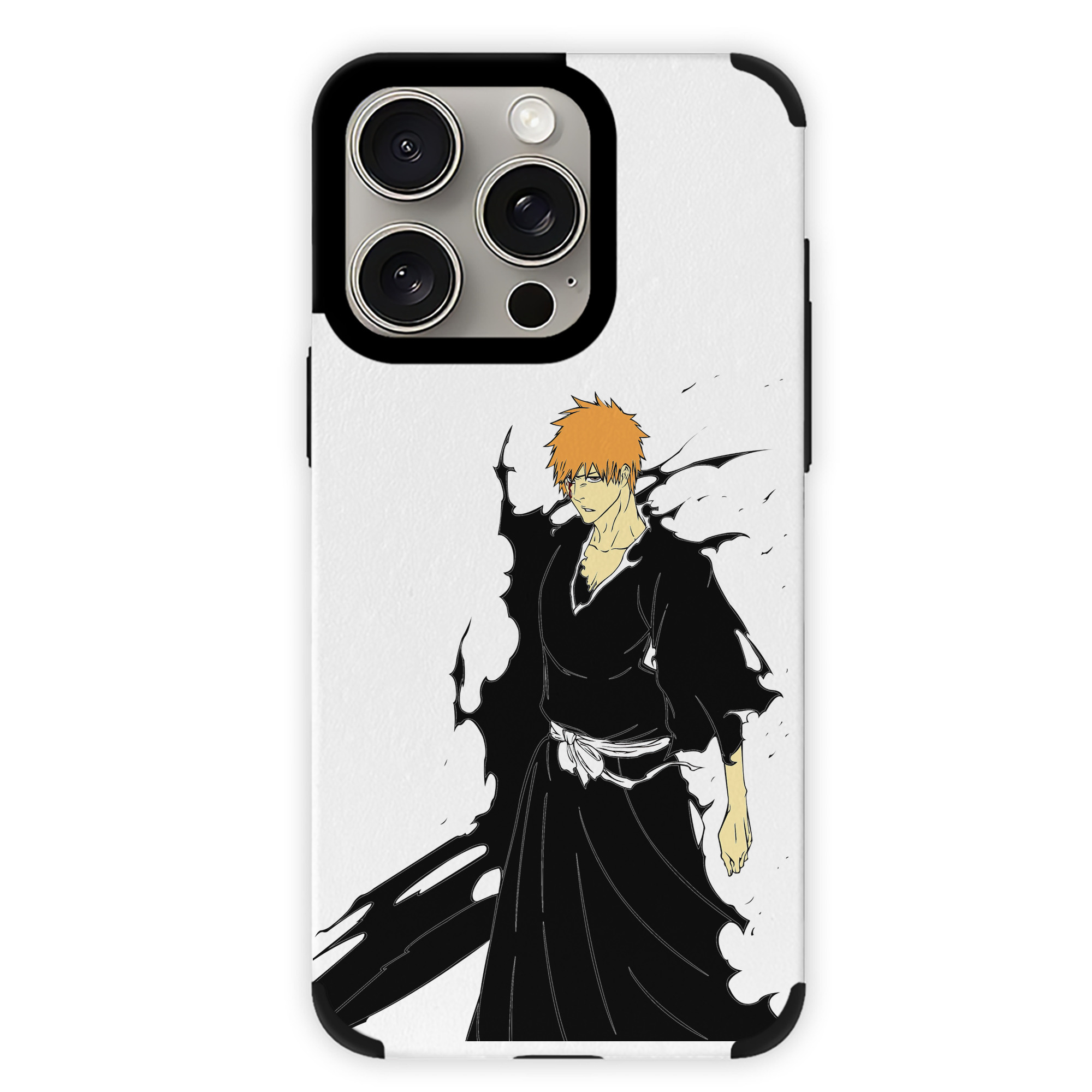 ブリーチ 黒崎一護（くろさき いちご）BLEACH Kurosaki Ichigo 【iPhone15ProMax対応】 PUレザー スマホケース 耐衝撃＆黄変防止