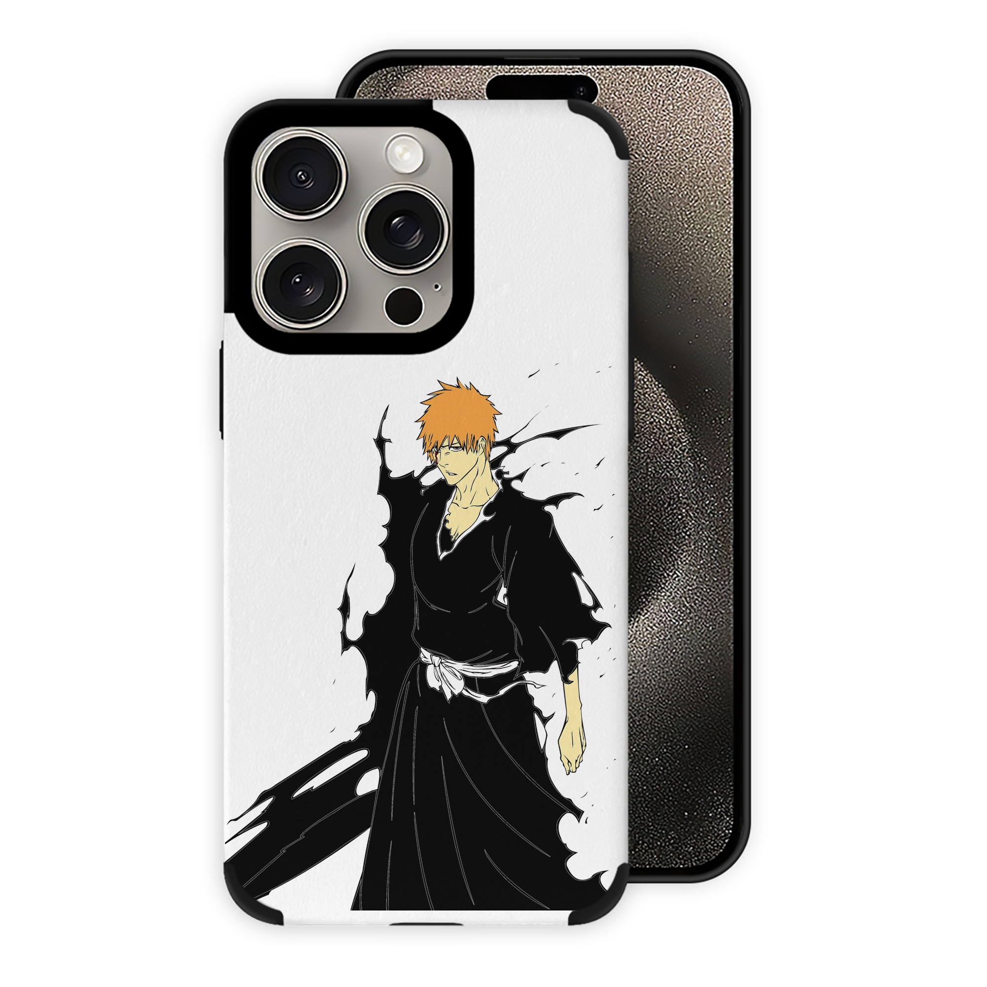 ブリーチ 黒崎一護（くろさき いちご）BLEACH Kurosaki Ichigo 【iPhone15ProMax対応】 PUレザー スマホケース 耐衝撃＆黄変防止