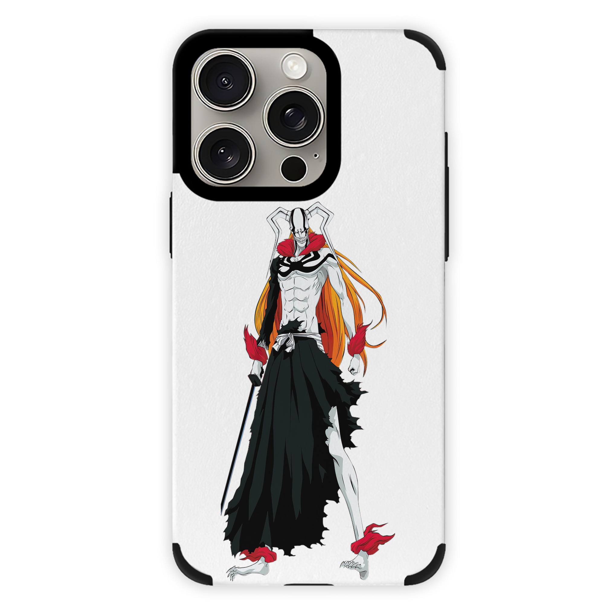 （画像用） ブリーチ 黒崎一護（くろさき いちご）BLEACH Kurosaki Ichigo 【iPhone15ProMax対応】 PUレザー スマホケース 耐衝撃＆黄変防止