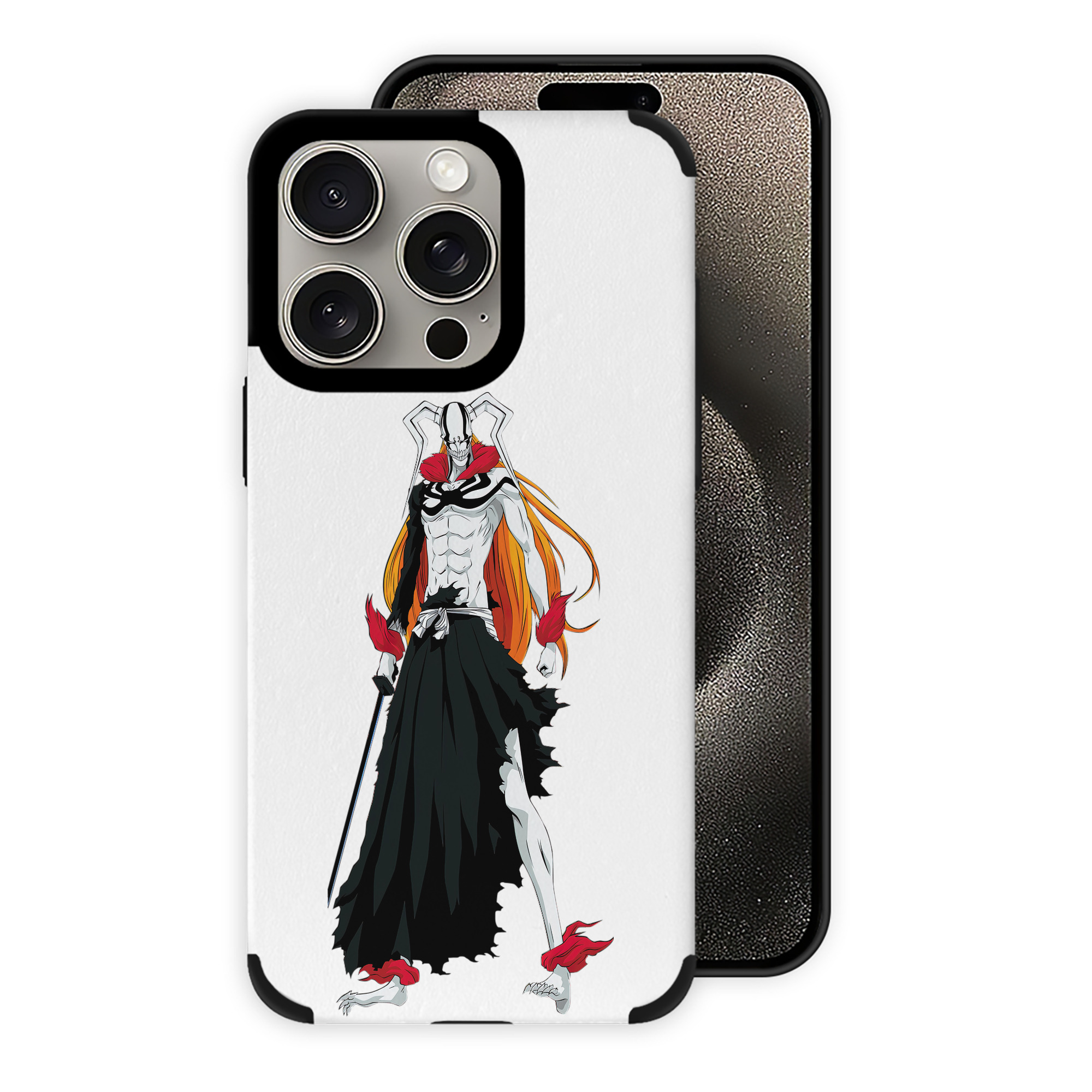 （画像用） ブリーチ 黒崎一護（くろさき いちご）BLEACH Kurosaki Ichigo 【iPhone15ProMax対応】 PUレザー スマホケース 耐衝撃＆黄変防止