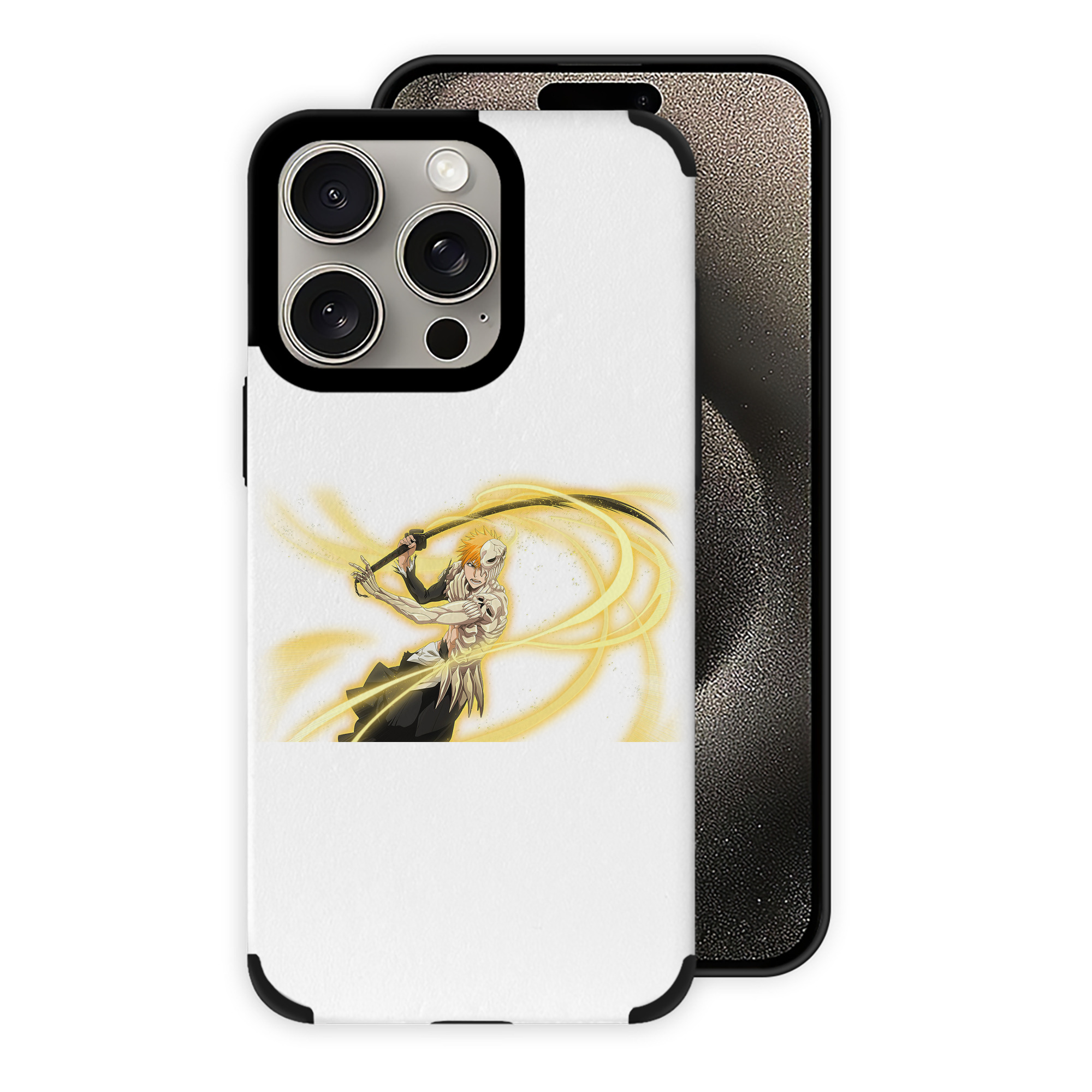 ブリーチ 黒崎一護（くろさき いちご）BLEACH Kurosaki Ichigo 【iPhone15ProMax対応】 PUレザー スマホケース 耐衝撃＆黄変防止