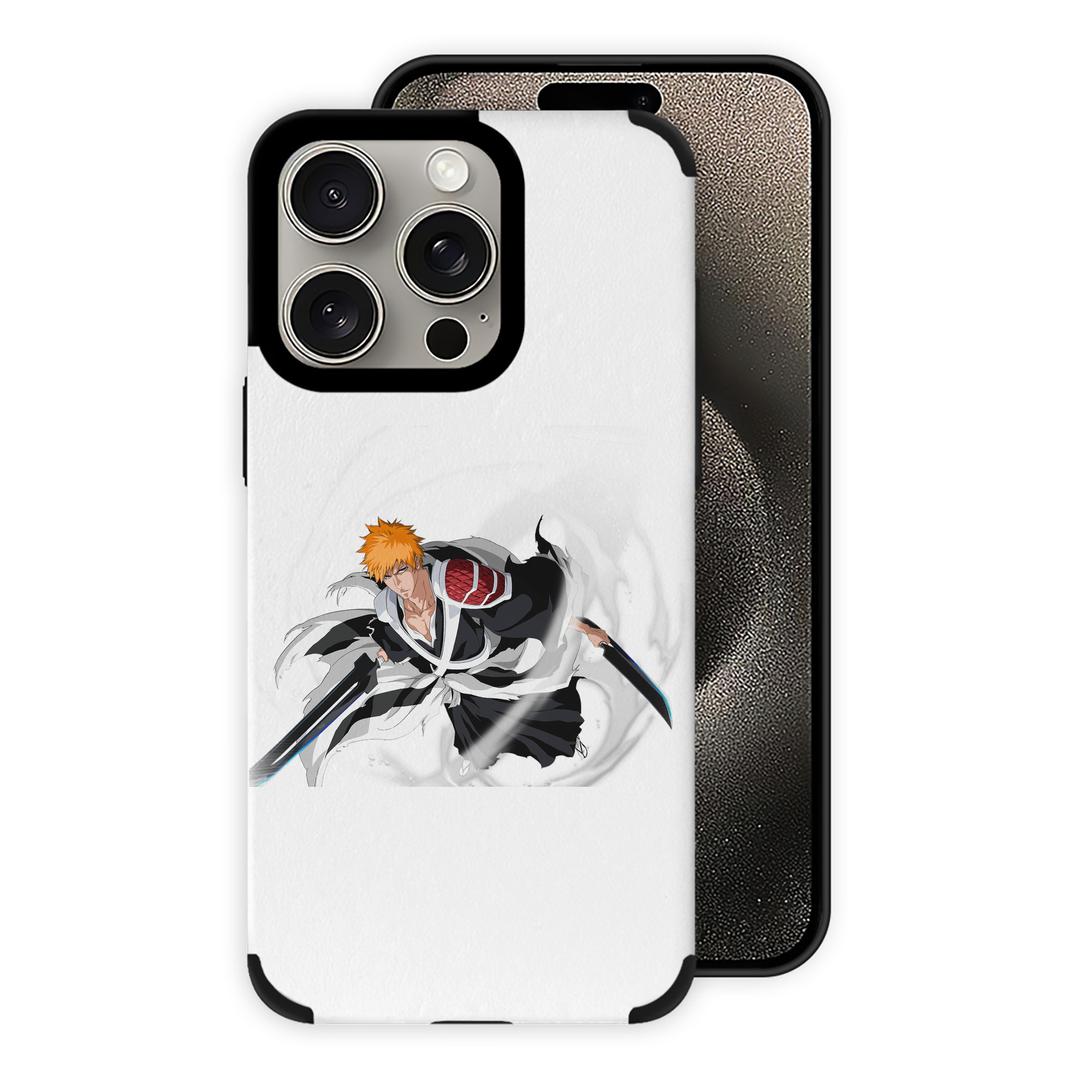 ブリーチ 黒崎一護（くろさき いちご）BLEACH Kurosaki Ichigo 【iPhone15ProMax対応】 PUレザー スマホケース 耐衝撃＆黄変防止