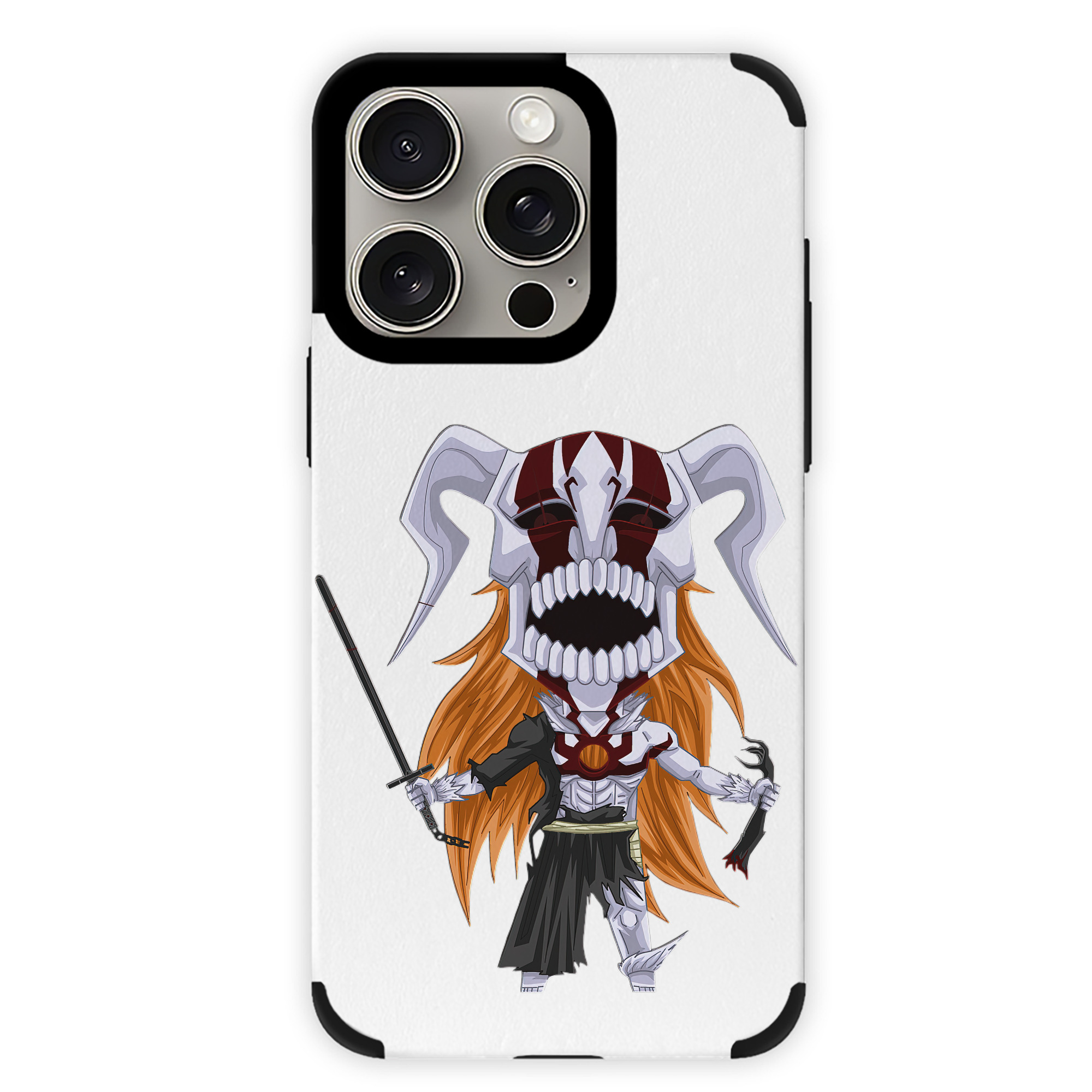 （画像用） ブリーチ 黒崎一護（くろさき いちご）BLEACH Kurosaki Ichigo 【iPhone15ProMax対応】 PUレザー スマホケース 耐衝撃＆黄変防止