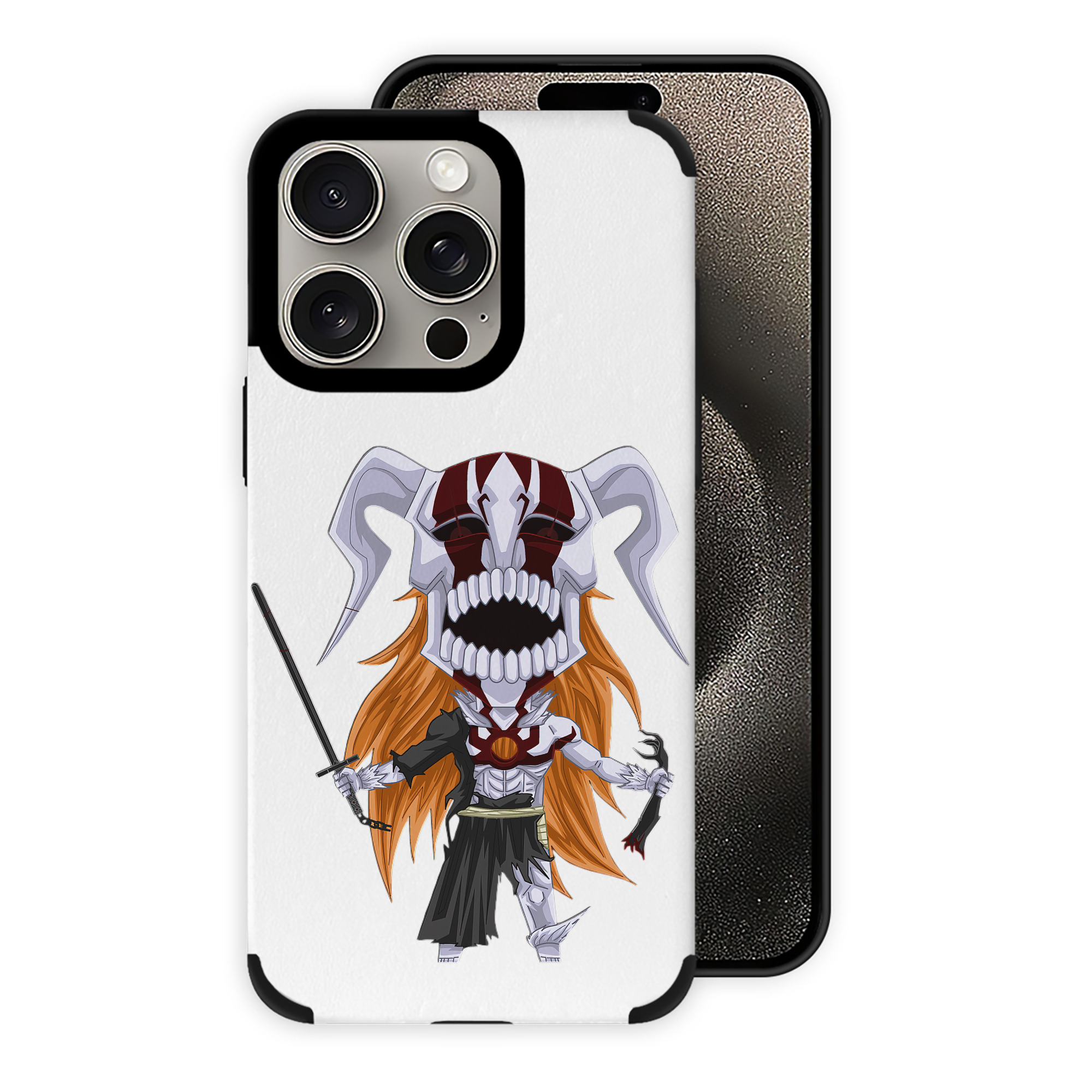 （画像用） ブリーチ 黒崎一護（くろさき いちご）BLEACH Kurosaki Ichigo 【iPhone15ProMax対応】 PUレザー スマホケース 耐衝撃＆黄変防止