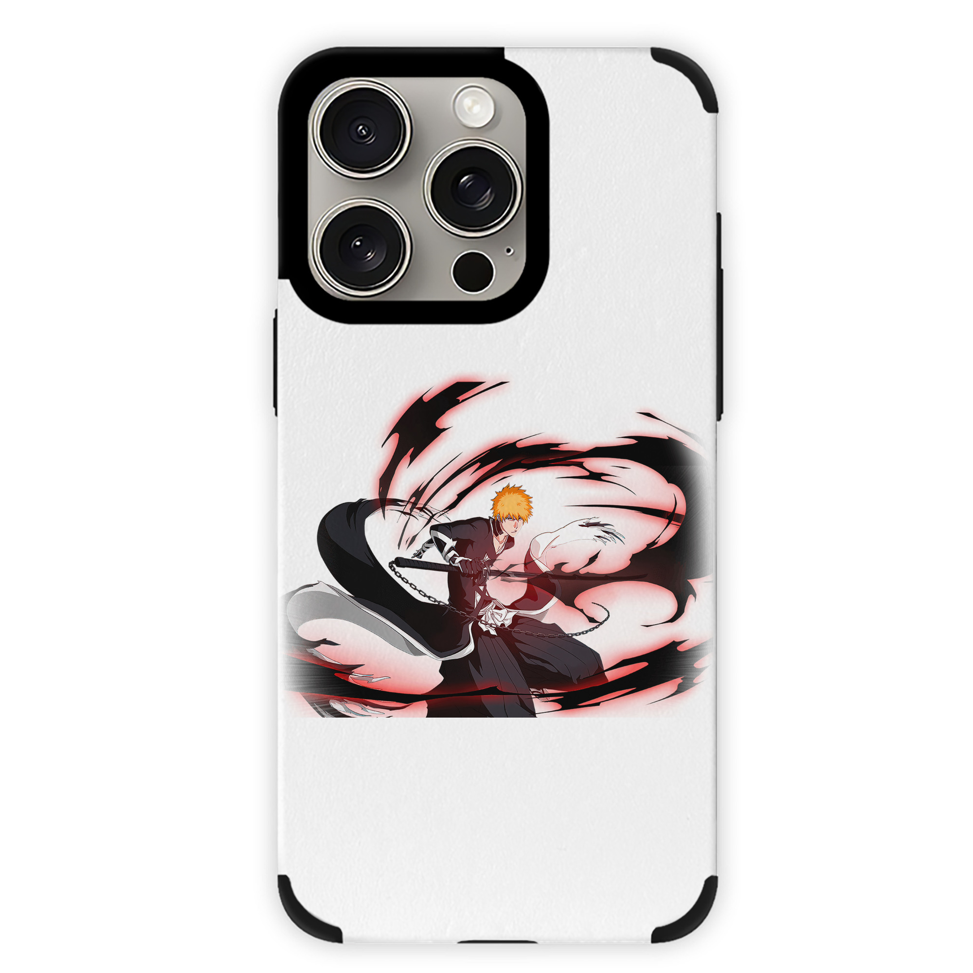 （画像用） ブリーチ 黒崎一護（くろさき いちご）BLEACH Kurosaki Ichigo 【iPhone15ProMax対応】 PUレザー スマホケース 耐衝撃＆黄変防止