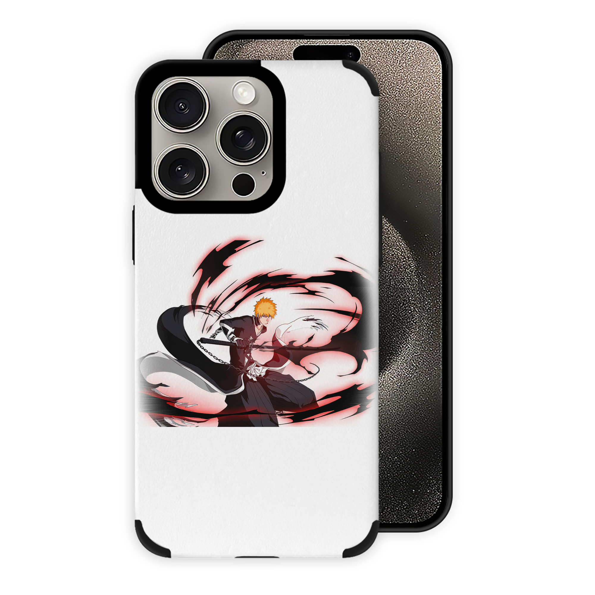 ブリーチ 黒崎一護（くろさき いちご）BLEACH Kurosaki Ichigo 【iPhone15ProMax対応】 PUレザー スマホケース 耐衝撃＆黄変防止