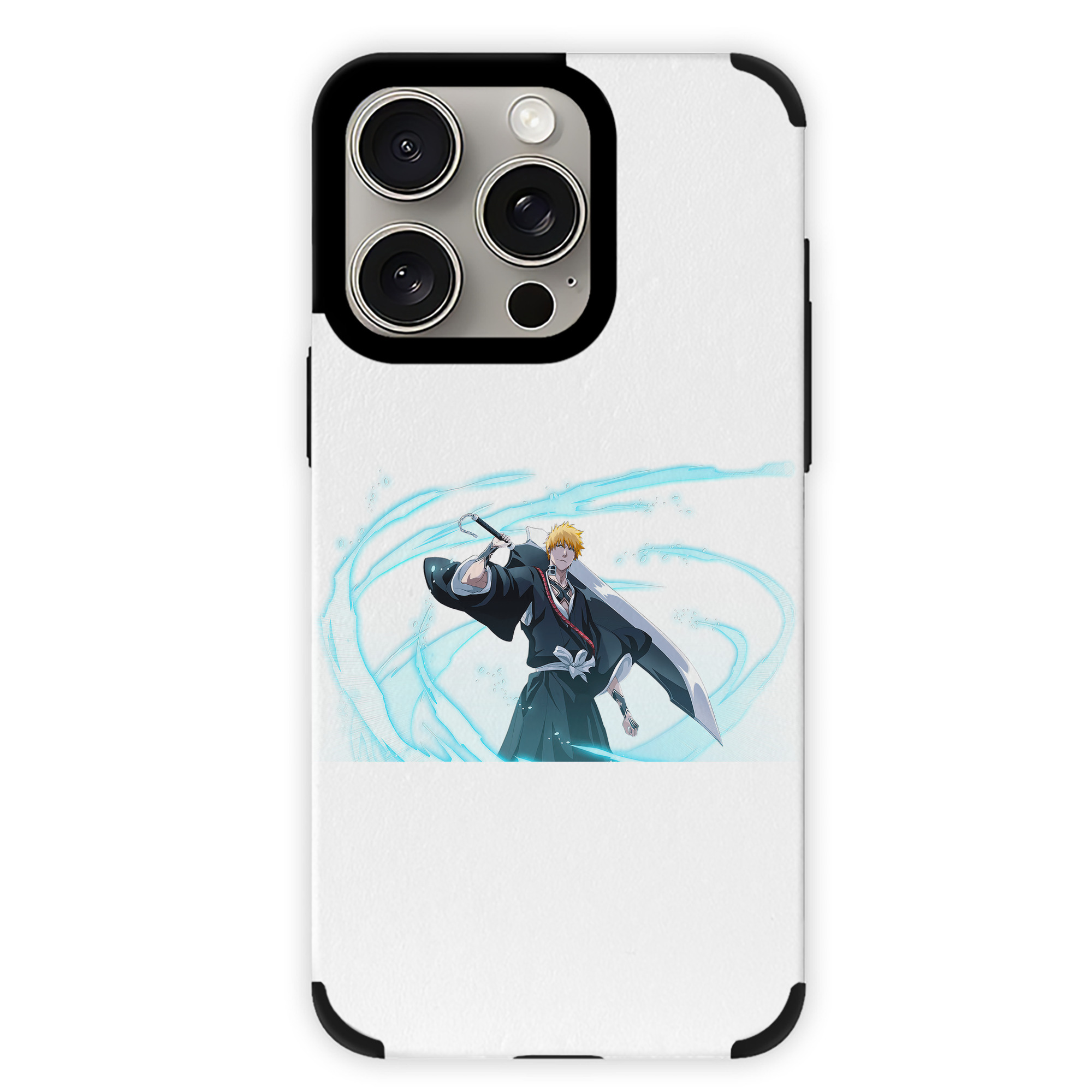 ブリーチ 黒崎一護（くろさき いちご）BLEACH Kurosaki Ichigo 【iPhone15ProMax対応】 PUレザー スマホケース 耐衝撃＆黄変防止
