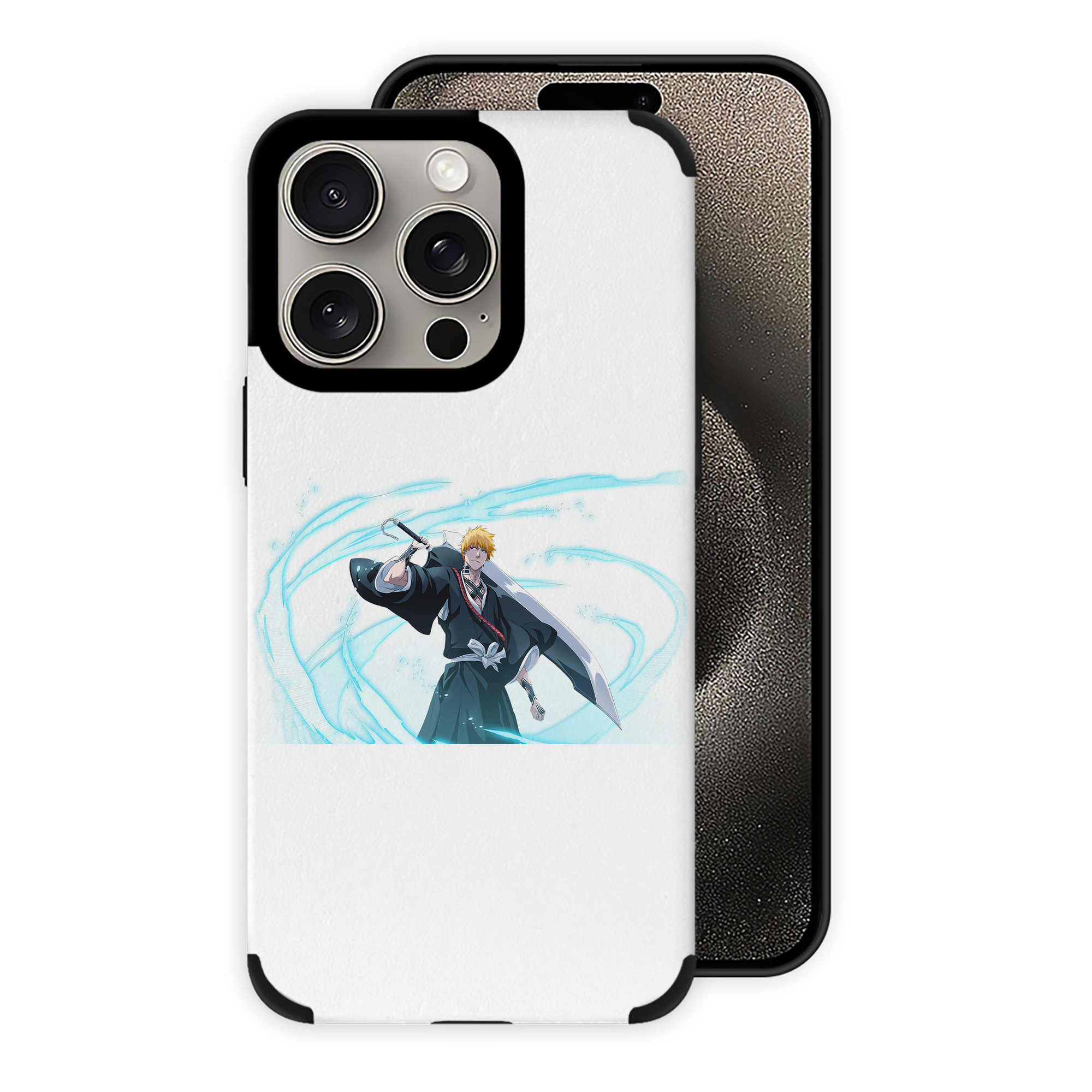 ブリーチ 黒崎一護（くろさき いちご）BLEACH Kurosaki Ichigo 【iPhone15ProMax対応】 PUレザー スマホケース 耐衝撃＆黄変防止