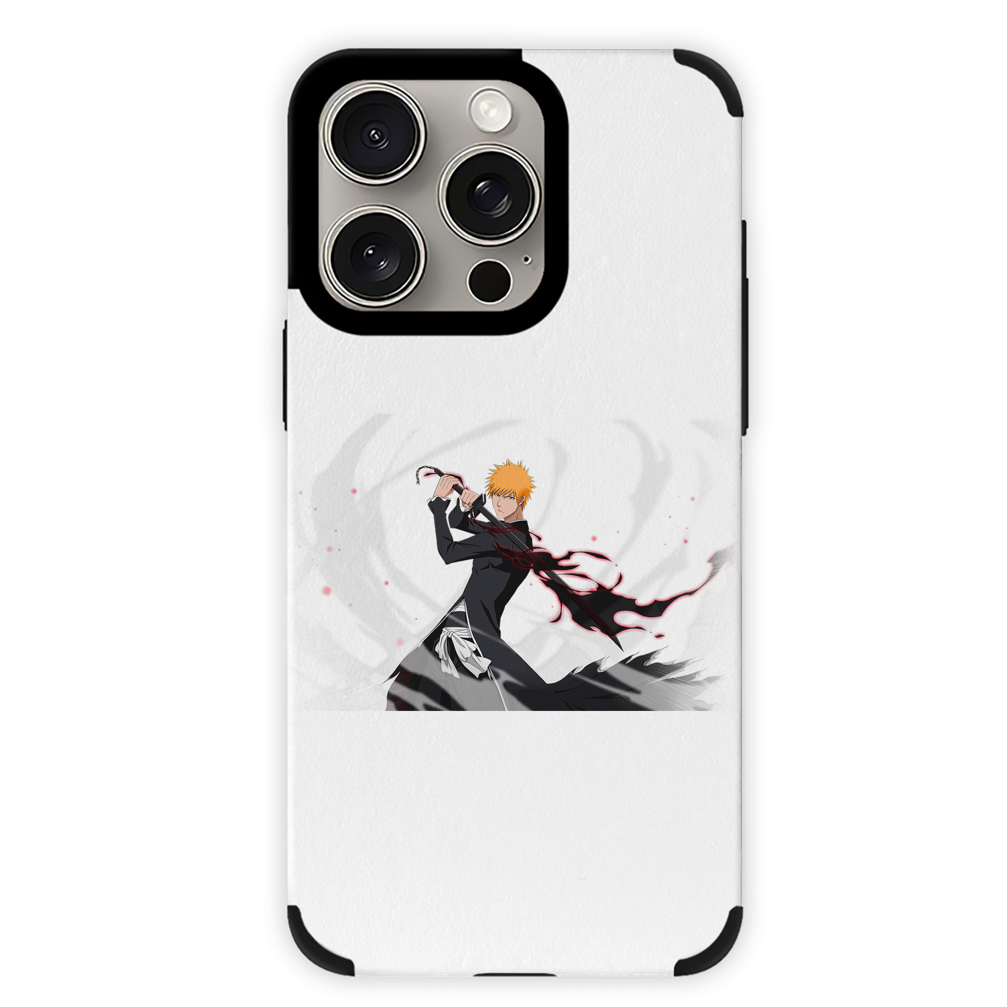 （画像用） ブリーチ 黒崎一護（くろさき いちご）BLEACH Kurosaki Ichigo 【iPhone15ProMax対応】 PUレザー スマホケース 耐衝撃＆黄変防止
