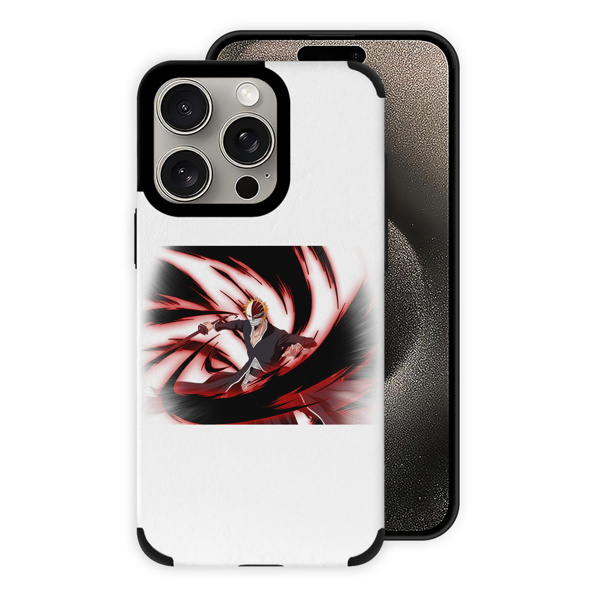 ブリーチ 黒崎一護（くろさき いちご）BLEACH Kurosaki Ichigo 【iPhone15ProMax対応】 PUレザー スマホケース 耐衝撃＆黄変防止