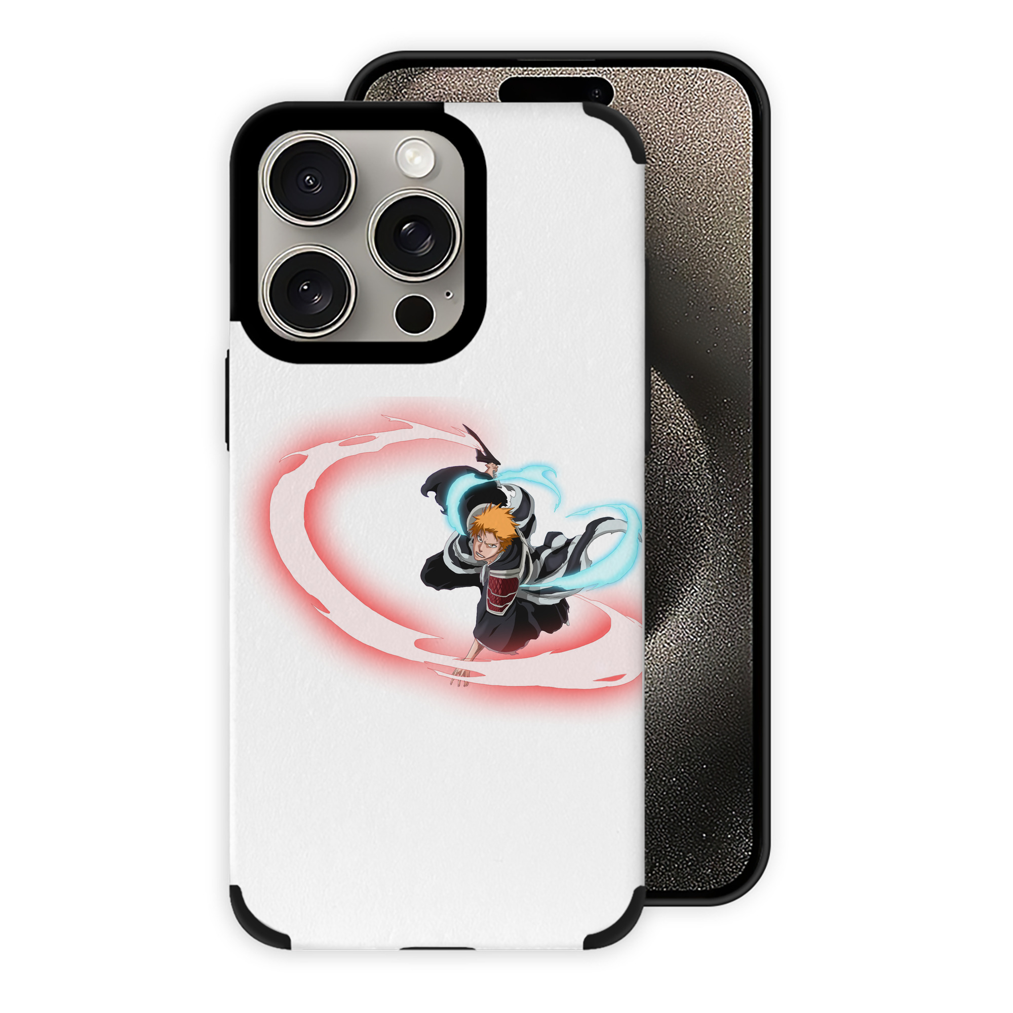 ブリーチ 黒崎一護（くろさき いちご）BLEACH Kurosaki Ichigo 【iPhone15ProMax対応】 PUレザー スマホケース 耐衝撃＆黄変防止
