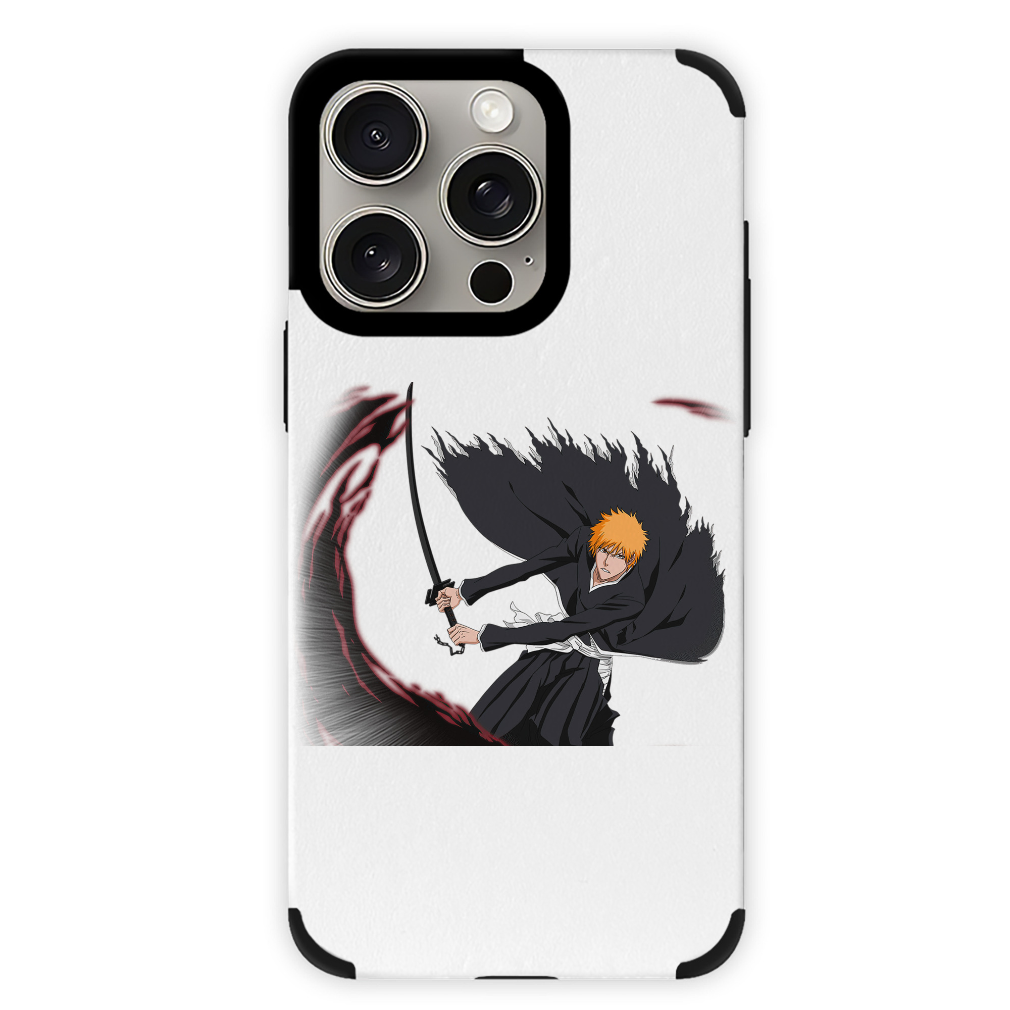 ブリーチ 黒崎一護（くろさき いちご）BLEACH Kurosaki Ichigo 【iPhone15ProMax対応】 PUレザー スマホケース 耐衝撃＆黄変防止