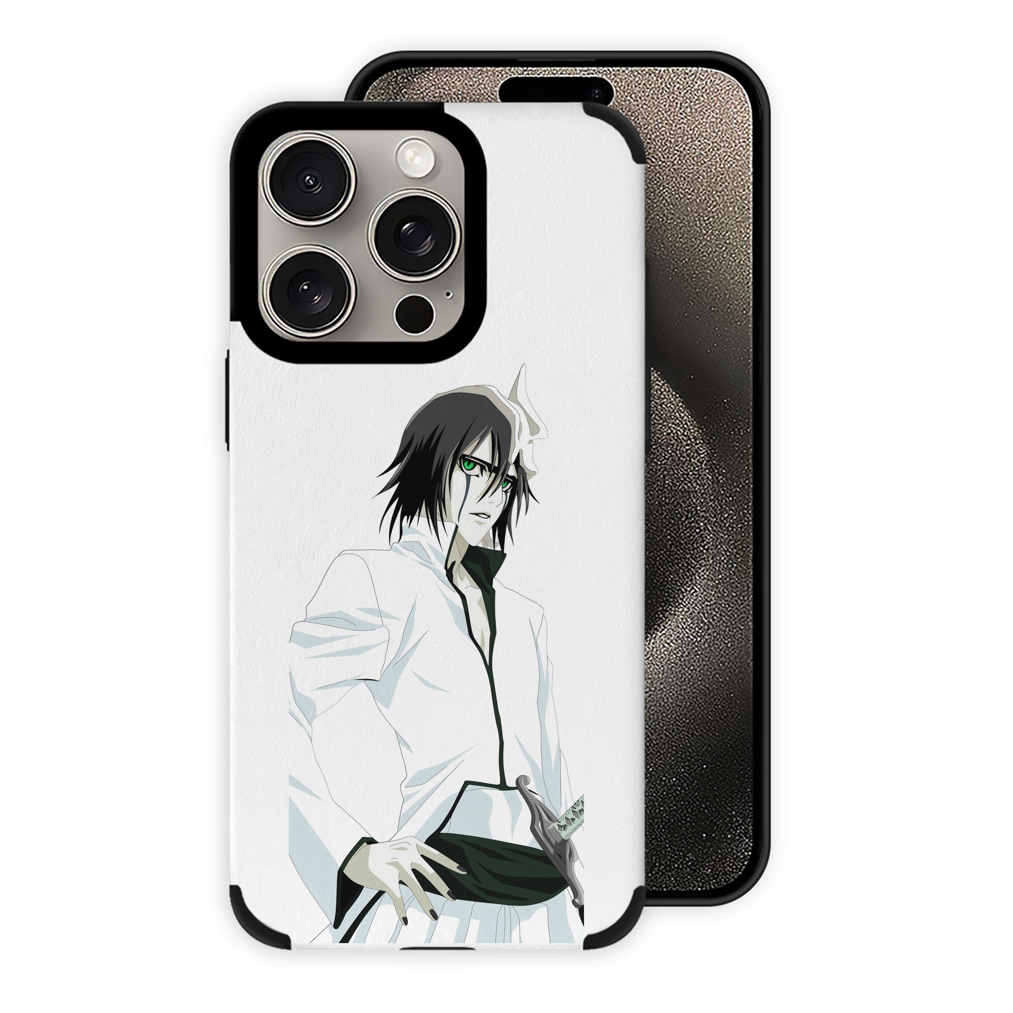 （画像用） ブリーチ ウルキオラ·シファー BLEACH Ulquiorra cifer 【iPhone15ProMax対応】 PUレザー スマホケース 耐衝撃＆黄変防止