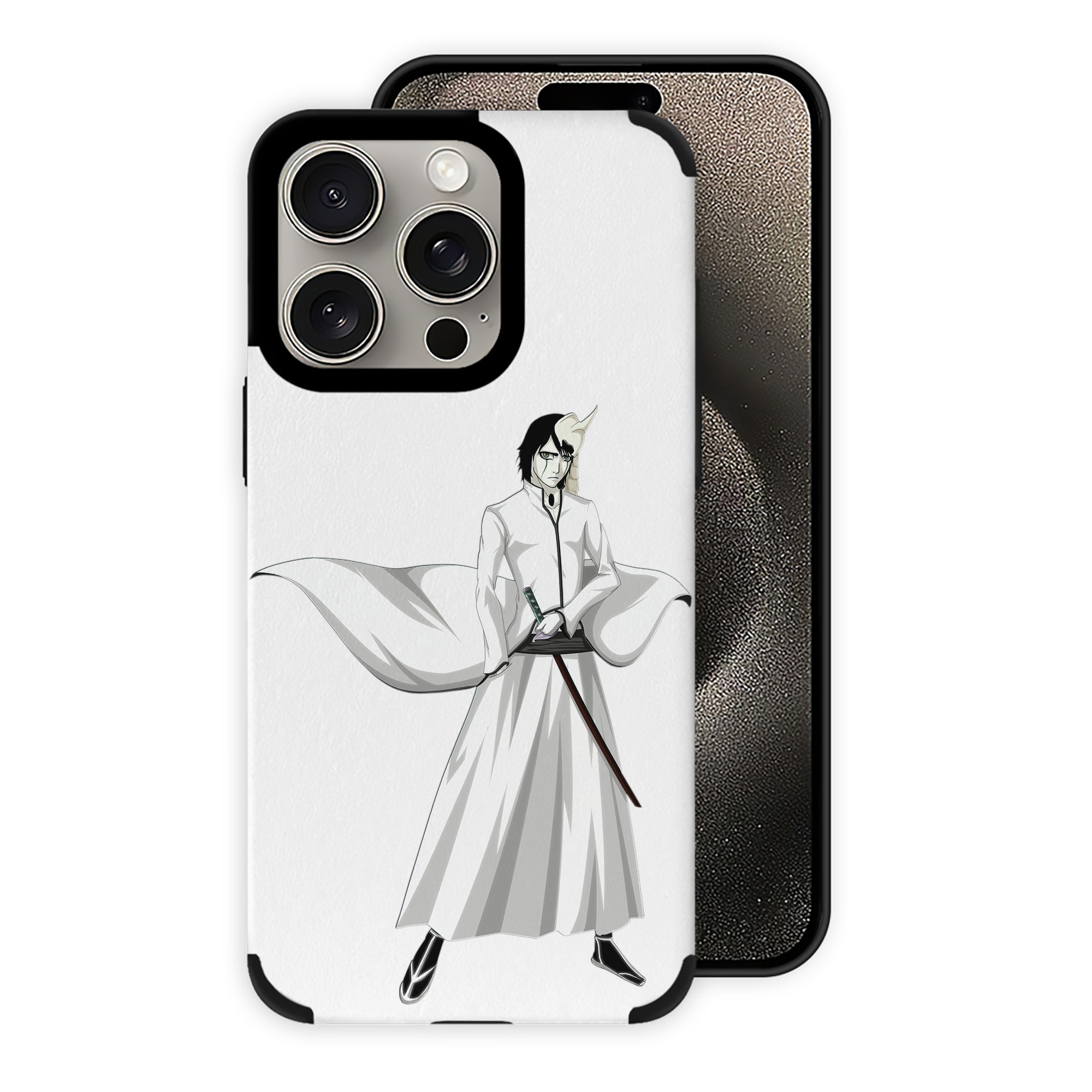 （画像用） ブリーチ ウルキオラ·シファー BLEACH Ulquiorra cifer 【iPhone15ProMax対応】 PUレザー スマホケース 耐衝撃＆黄変防止
