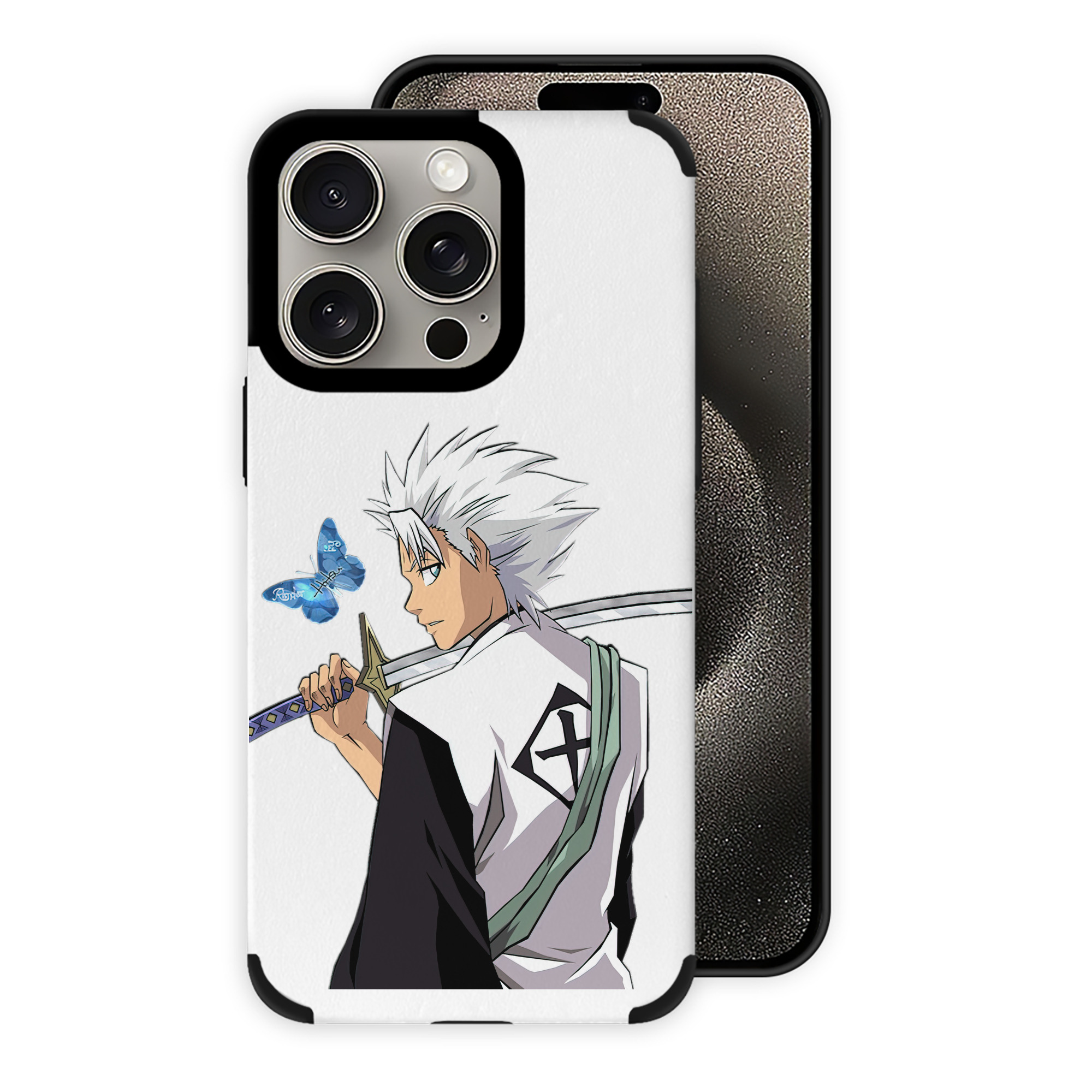 （画像用） ブリーチ 日番谷冬獅郎（ひつがや とうしろう） BLEACH Hitsugaya Toushirou 【iPhone15ProMax対応】 PUレザー スマホケース 耐衝撃＆黄変防止