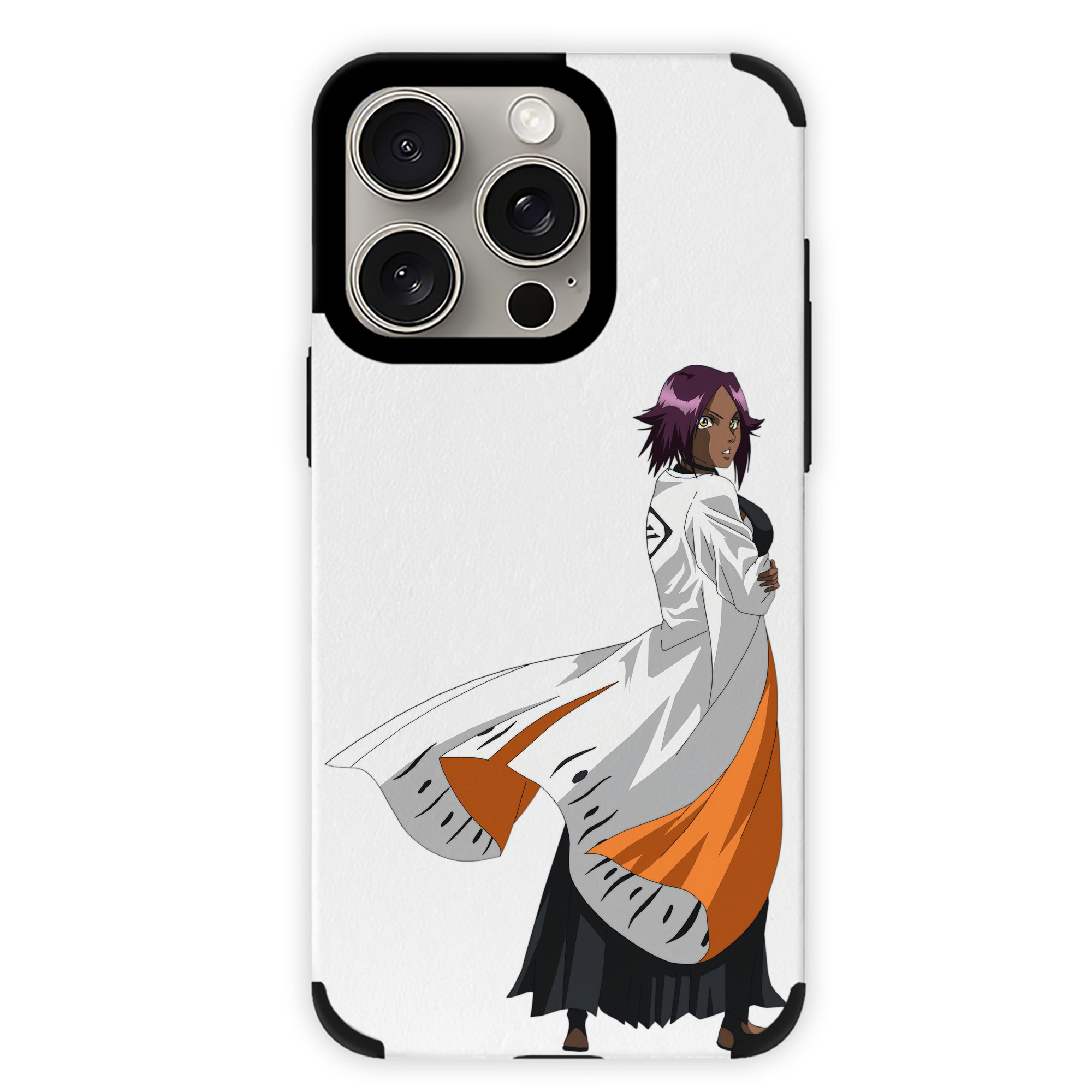 （画像用） ブリーチ 四楓院 夜一（しほういん よるいち） BLEACH Shihouin Yoruichi 【iPhone15ProMax対応】 PUレザー スマホケース 耐衝撃＆黄変防止