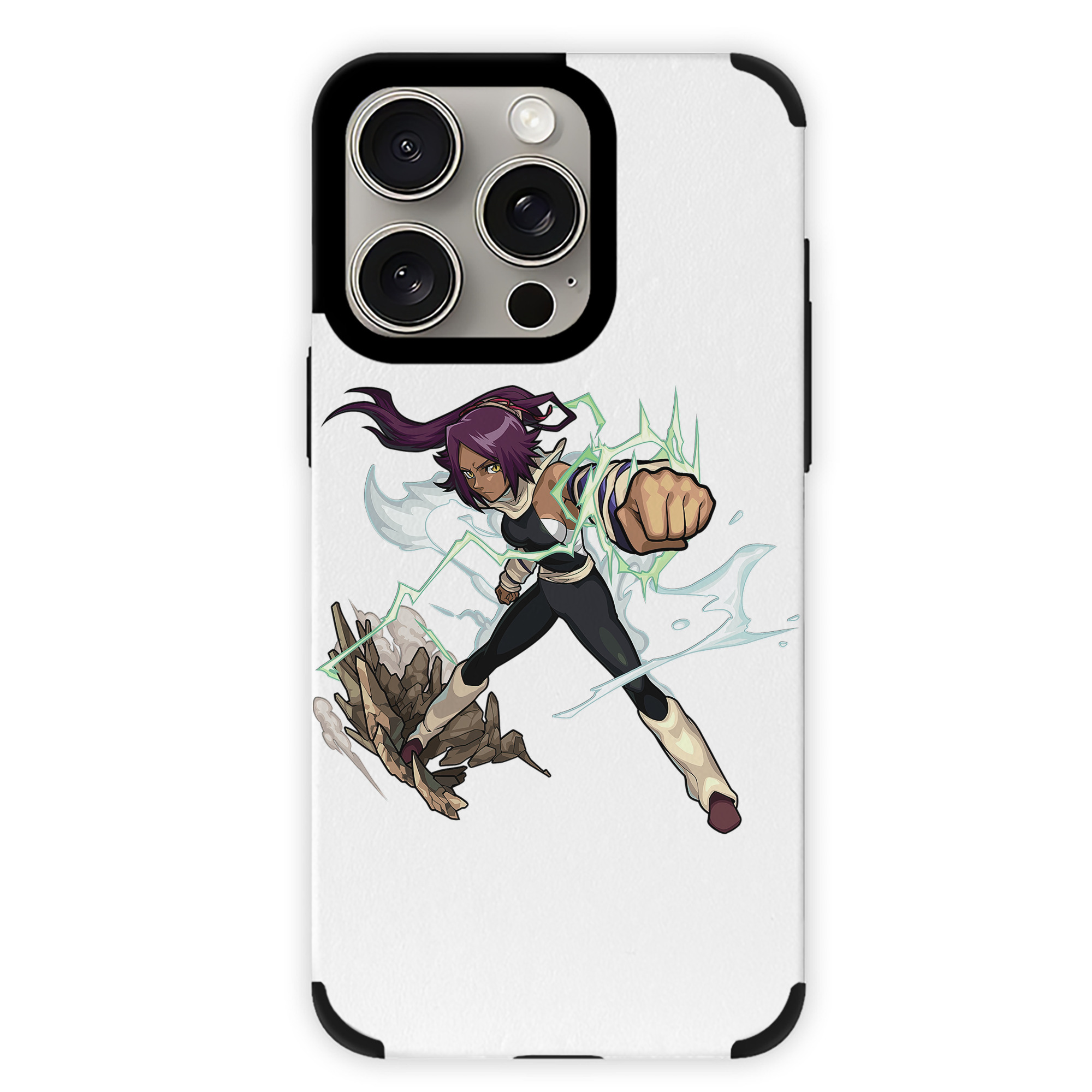 （画像用） ブリーチ 四楓院 夜一（しほういん よるいち） BLEACH Shihouin Yoruichi 【iPhone15ProMax対応】 PUレザー スマホケース 耐衝撃＆黄変防止