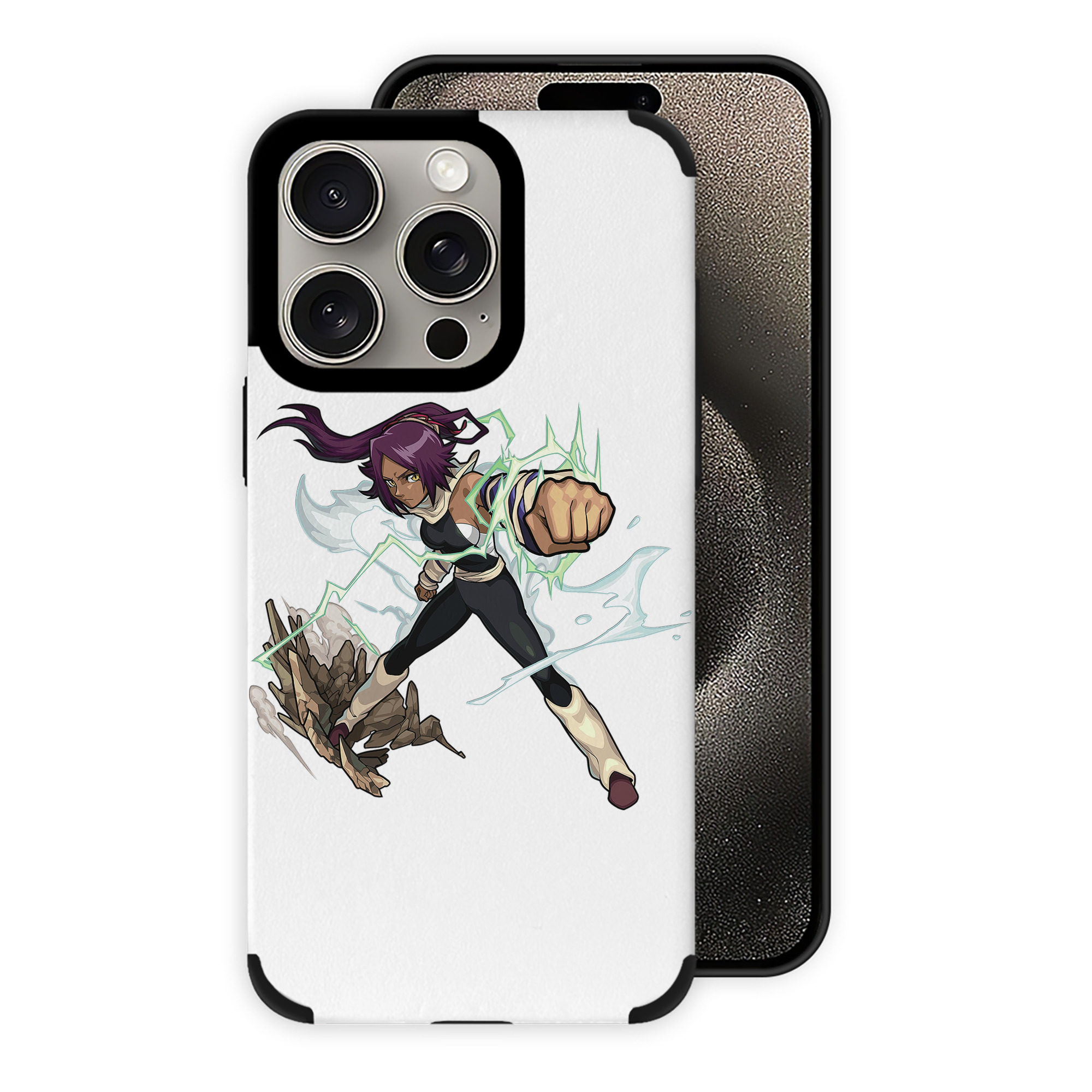 （画像用） ブリーチ 四楓院 夜一（しほういん よるいち） BLEACH Shihouin Yoruichi 【iPhone15ProMax対応】 PUレザー スマホケース 耐衝撃＆黄変防止