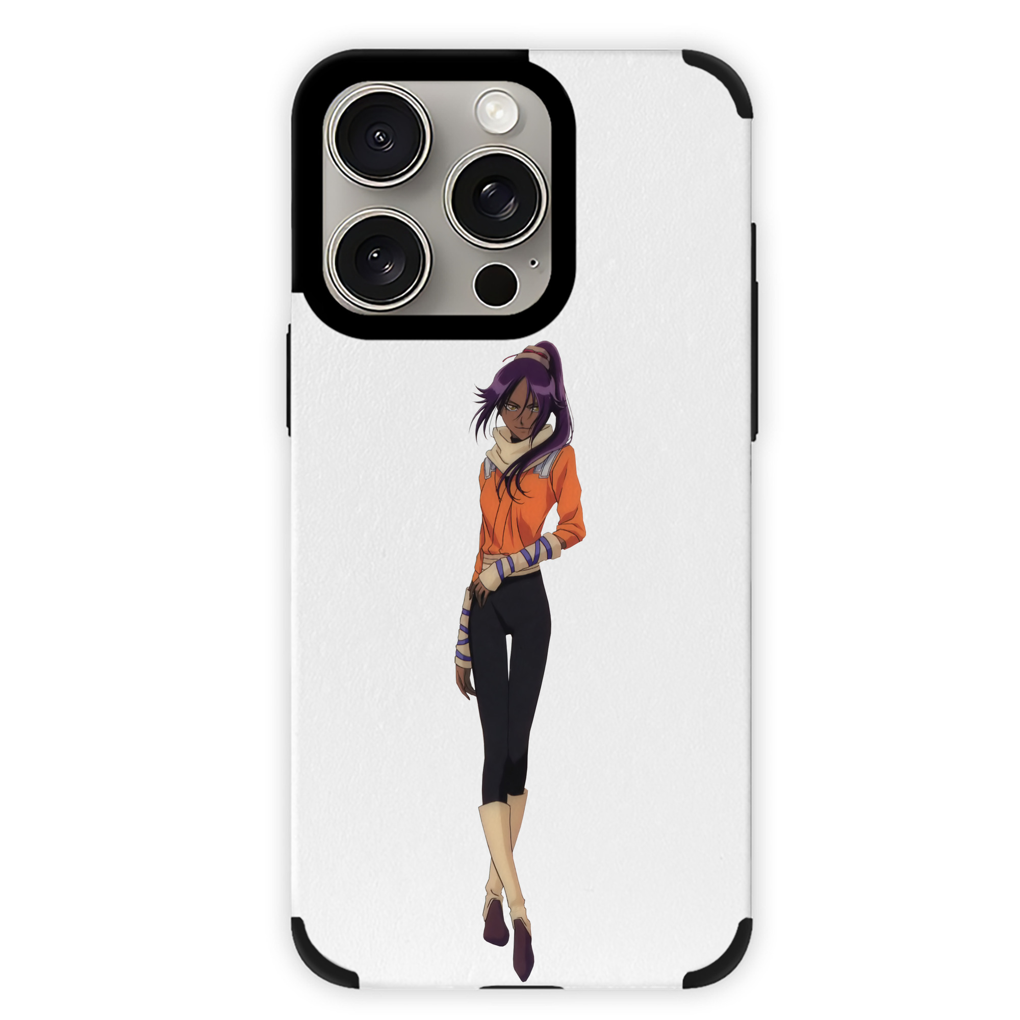 （画像用） ブリーチ 四楓院 夜一（しほういん よるいち） BLEACH Shihouin Yoruichi 【iPhone15ProMax対応】 PUレザー スマホケース 耐衝撃＆黄変防止