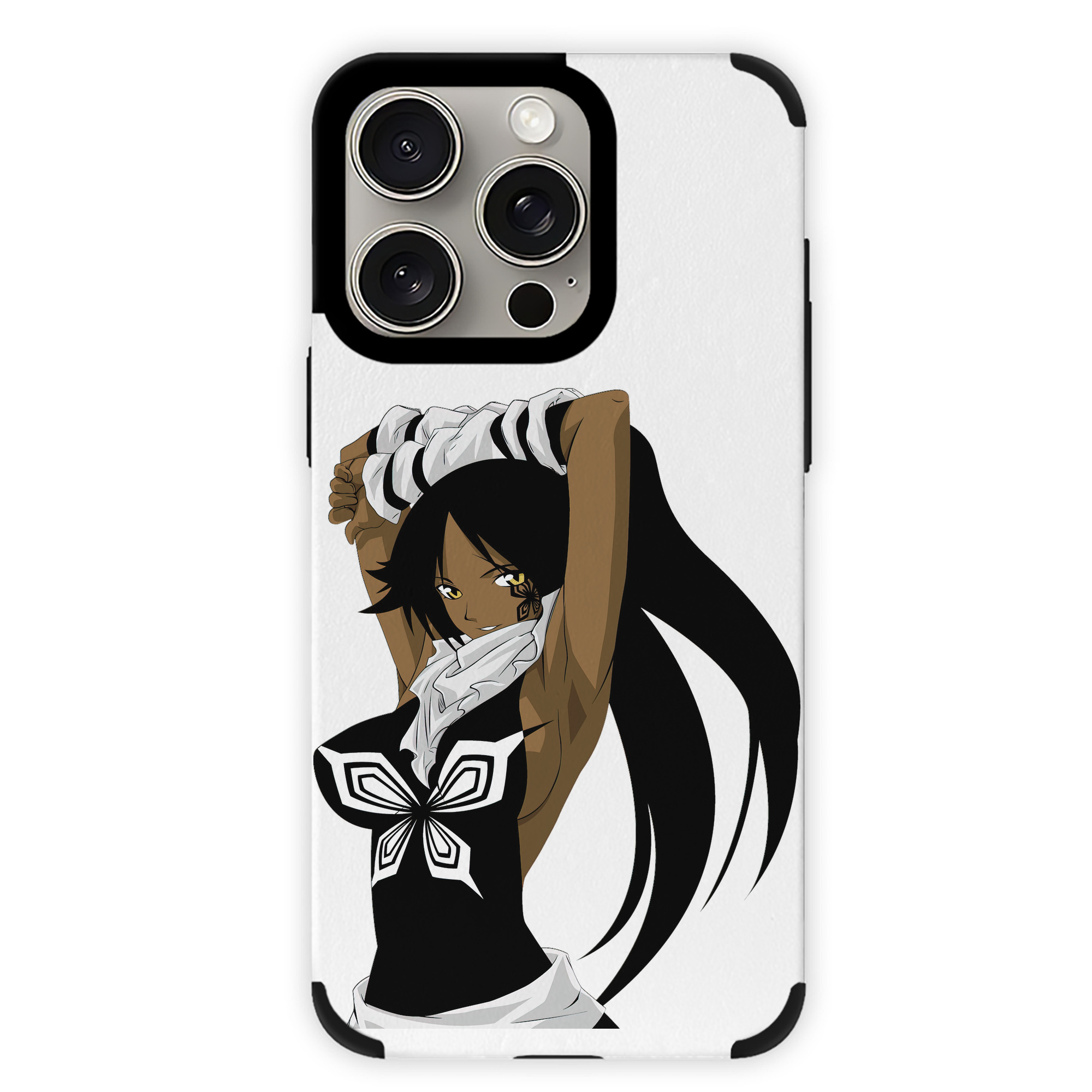 （画像用） ブリーチ 四楓院 夜一（しほういん よるいち） BLEACH Shihouin Yoruichi 【iPhone15ProMax対応】 PUレザー スマホケース 耐衝撃＆黄変防止