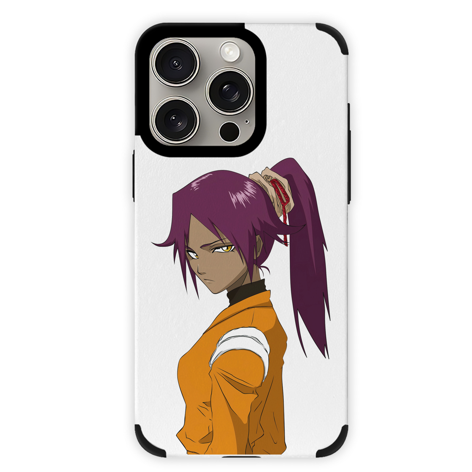 （画像用） ブリーチ 四楓院 夜一（しほういん よるいち） BLEACH Shihouin Yoruichi 【iPhone15ProMax対応】 PUレザー スマホケース 耐衝撃＆黄変防止