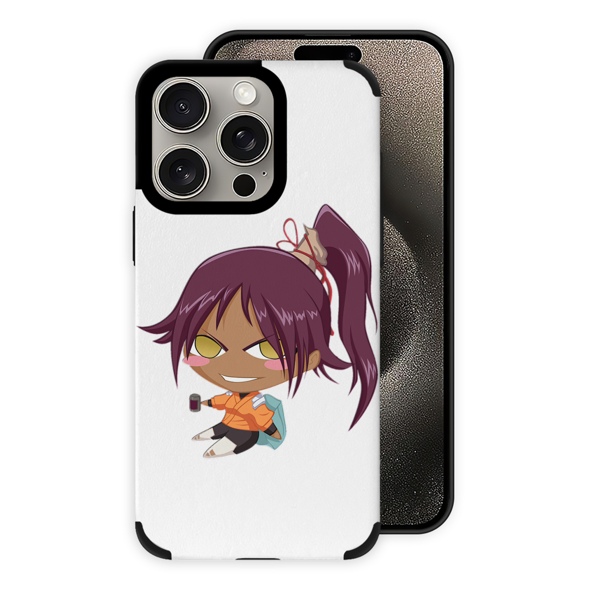 （画像用） ブリーチ 四楓院 夜一（しほういん よるいち） BLEACH Shihouin Yoruichi 【iPhone15ProMax対応】 PUレザー スマホケース 耐衝撃＆黄変防止