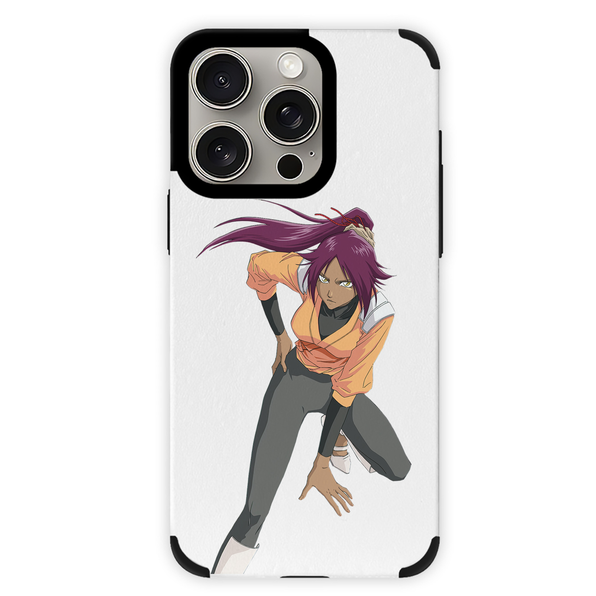 （画像用） ブリーチ 四楓院 夜一（しほういん よるいち） BLEACH Shihouin Yoruichi 【iPhone15ProMax対応】 PUレザー スマホケース 耐衝撃＆黄変防止