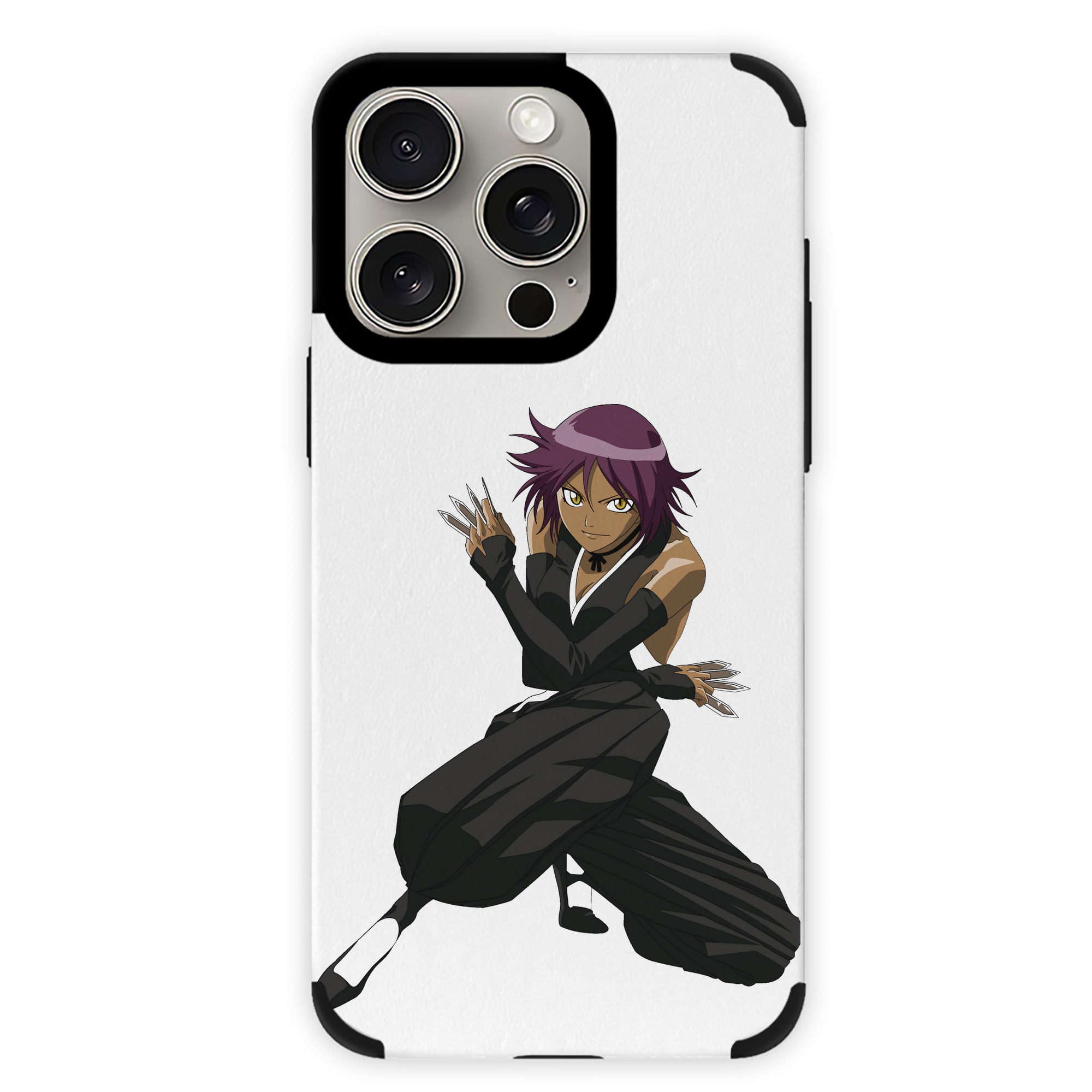 （画像用） ブリーチ 四楓院 夜一（しほういん よるいち） BLEACH Shihouin Yoruichi 【iPhone15ProMax対応】 PUレザー スマホケース 耐衝撃＆黄変防止