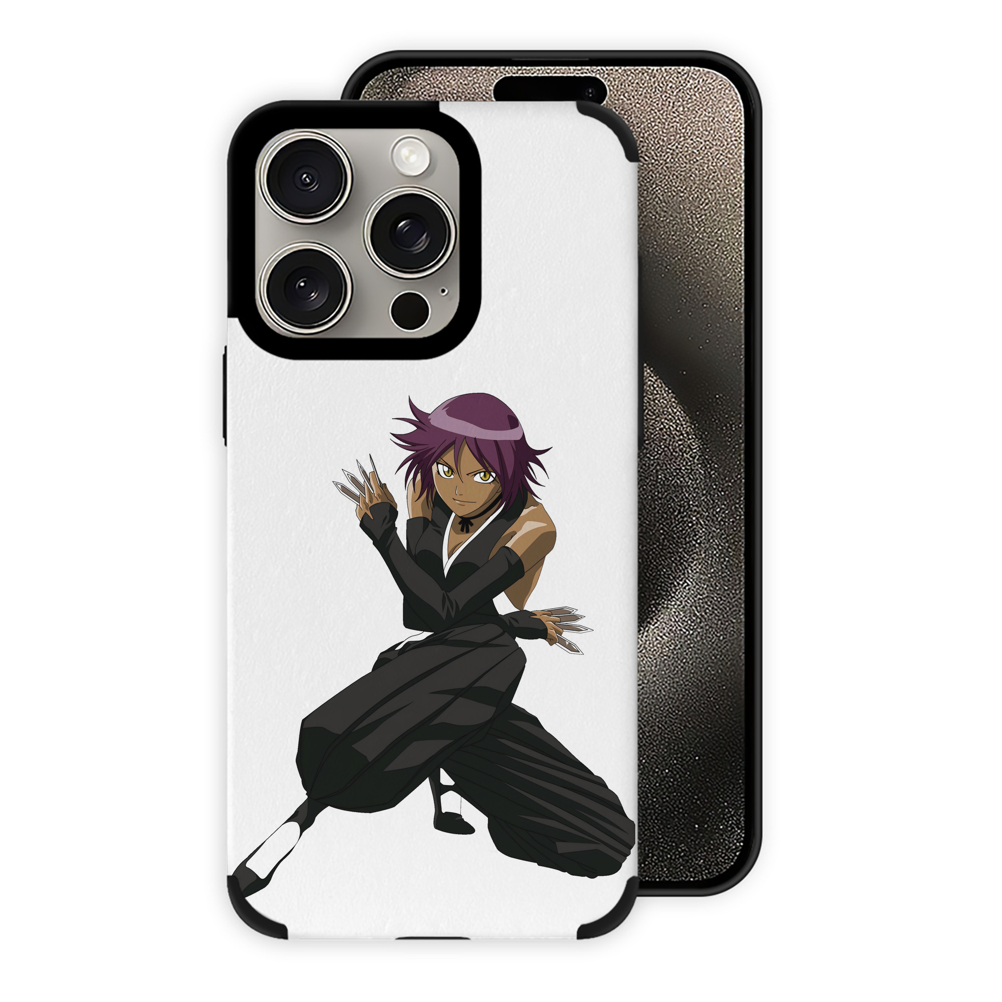 （画像用） ブリーチ 四楓院 夜一（しほういん よるいち） BLEACH Shihouin Yoruichi 【iPhone15ProMax対応】 PUレザー スマホケース 耐衝撃＆黄変防止