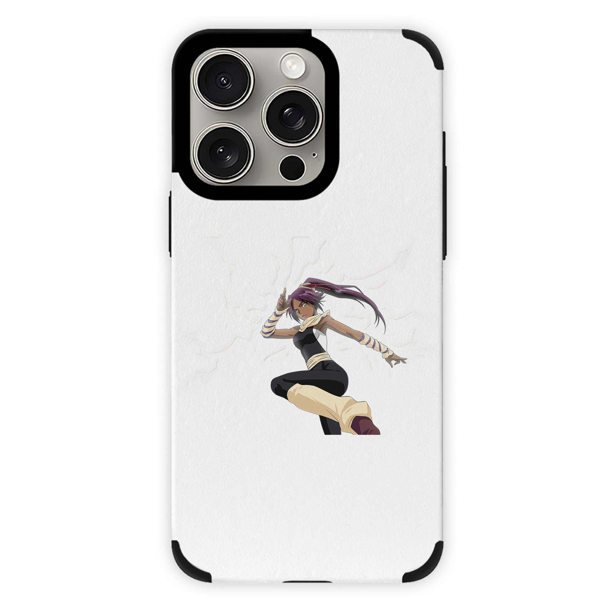 （画像用） ブリーチ 四楓院 夜一（しほういん よるいち） BLEACH Shihouin Yoruichi 【iPhone15ProMax対応】 PUレザー スマホケース 耐衝撃＆黄変防止
