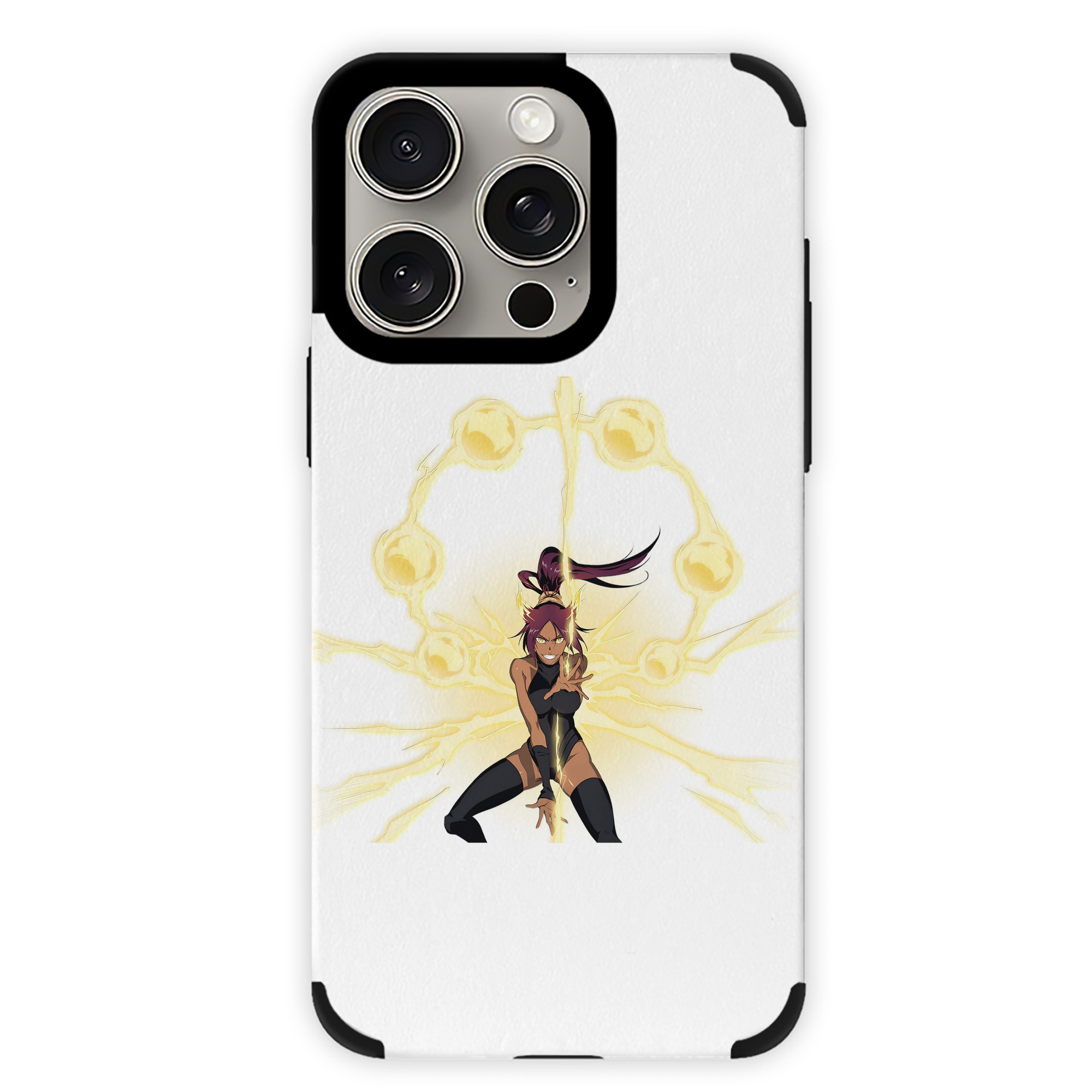 （画像用） ブリーチ 四楓院 夜一（しほういん よるいち） BLEACH Shihouin Yoruichi 【iPhone15ProMax対応】 PUレザー スマホケース 耐衝撃＆黄変防止