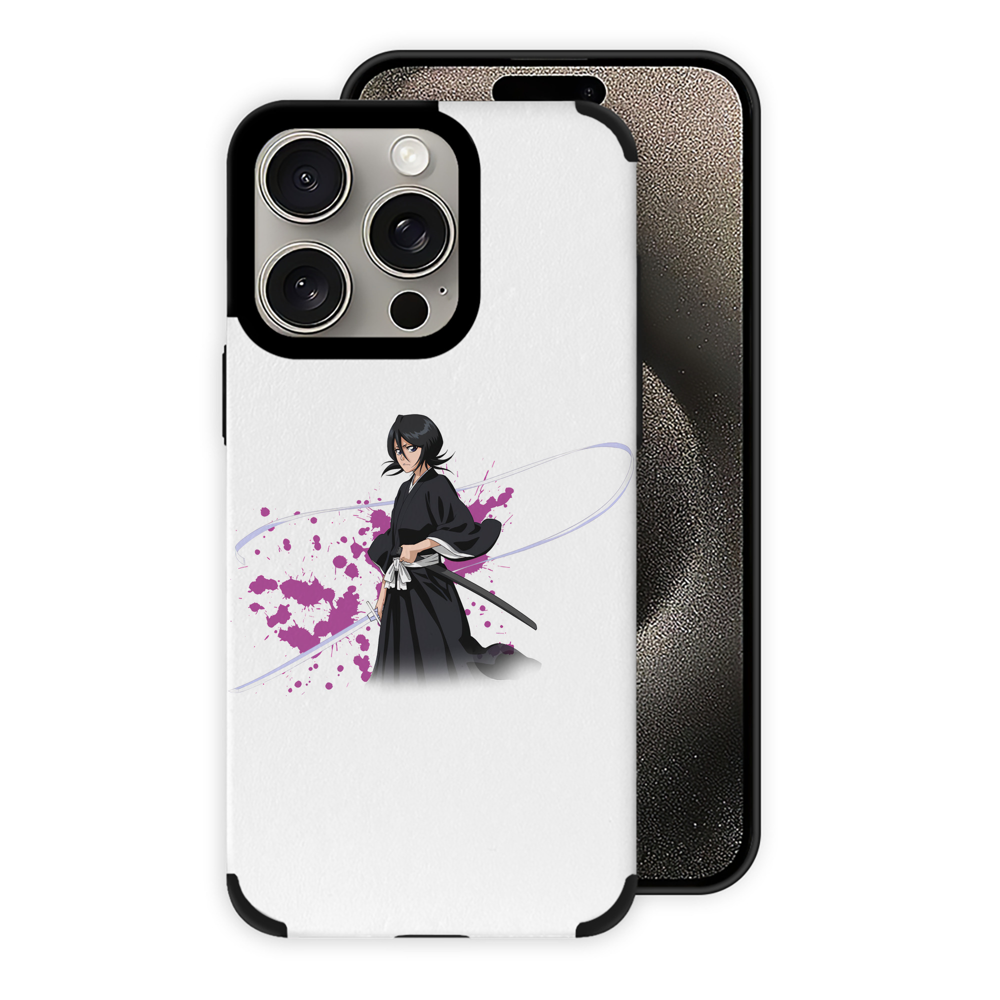 （画像用） ブリーチ 朽木ルキア BLEACH Kuchiki Rukia 【iPhone15ProMax対応】 PUレザー スマホケース 耐衝撃＆黄変防止