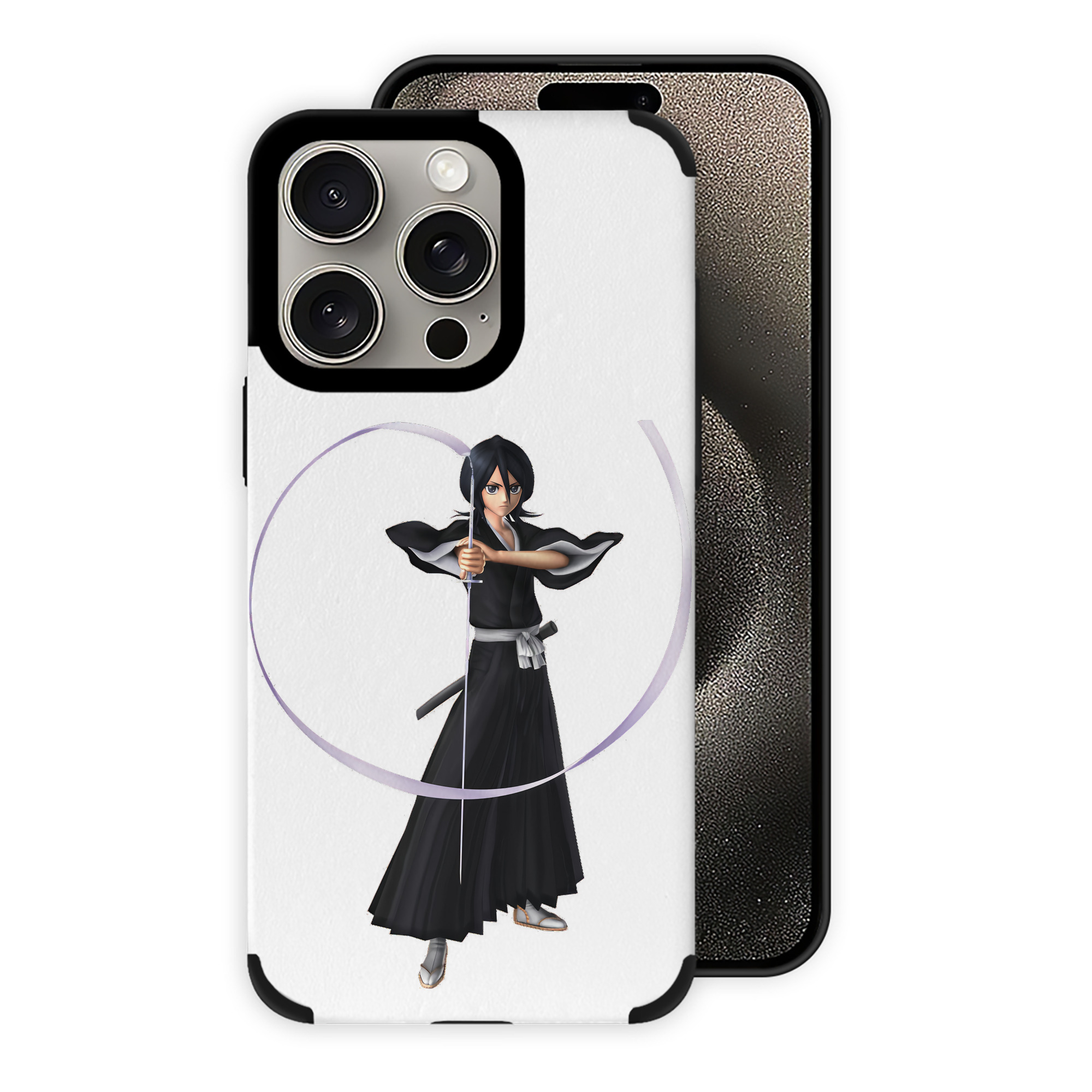 （画像用） ブリーチ 朽木ルキア BLEACH Kuchiki Rukia 【iPhone15ProMax対応】 PUレザー スマホケース 耐衝撃＆黄変防止