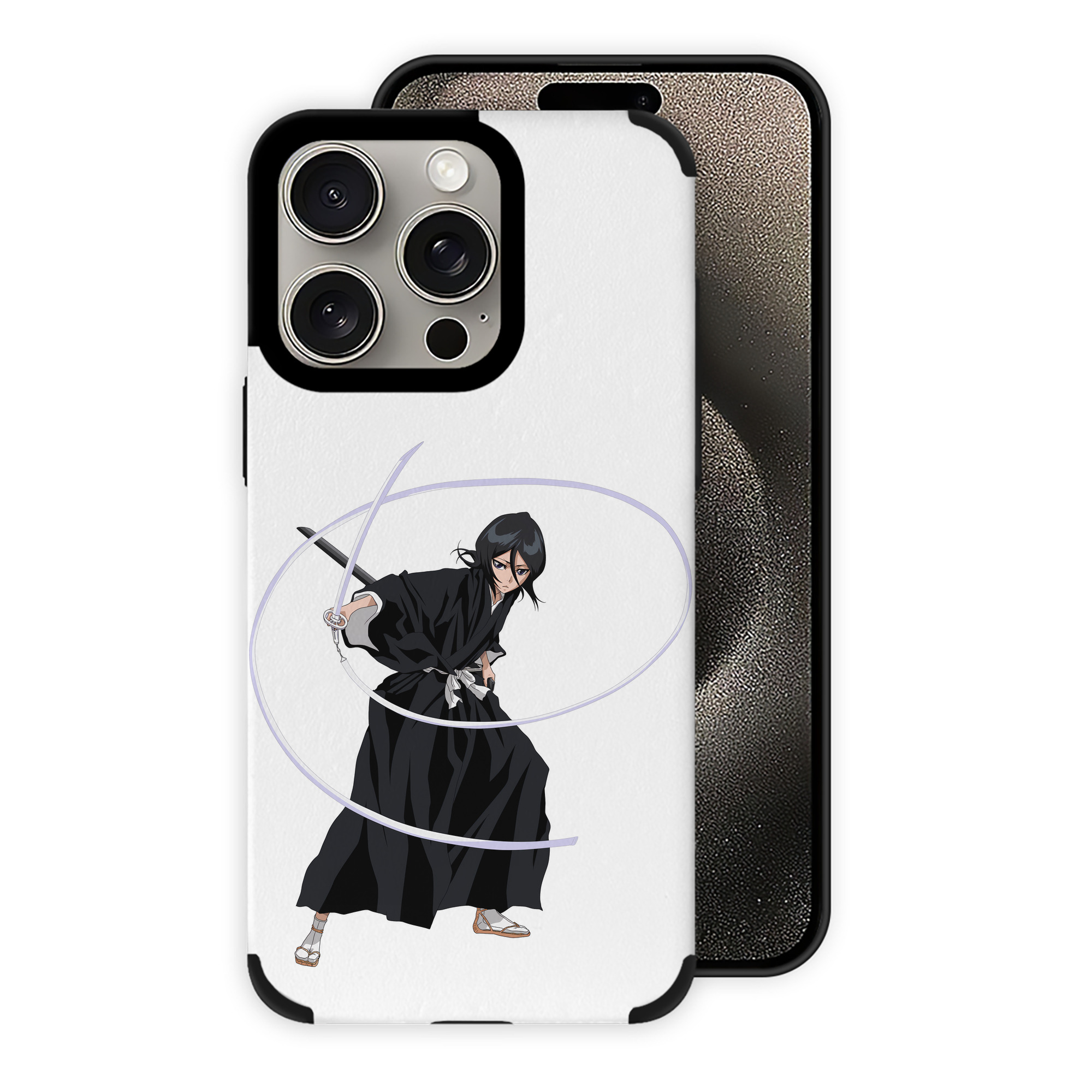 （画像用） ブリーチ 朽木ルキア BLEACH Kuchiki Rukia 【iPhone15ProMax対応】 PUレザー スマホケース 耐衝撃＆黄変防止