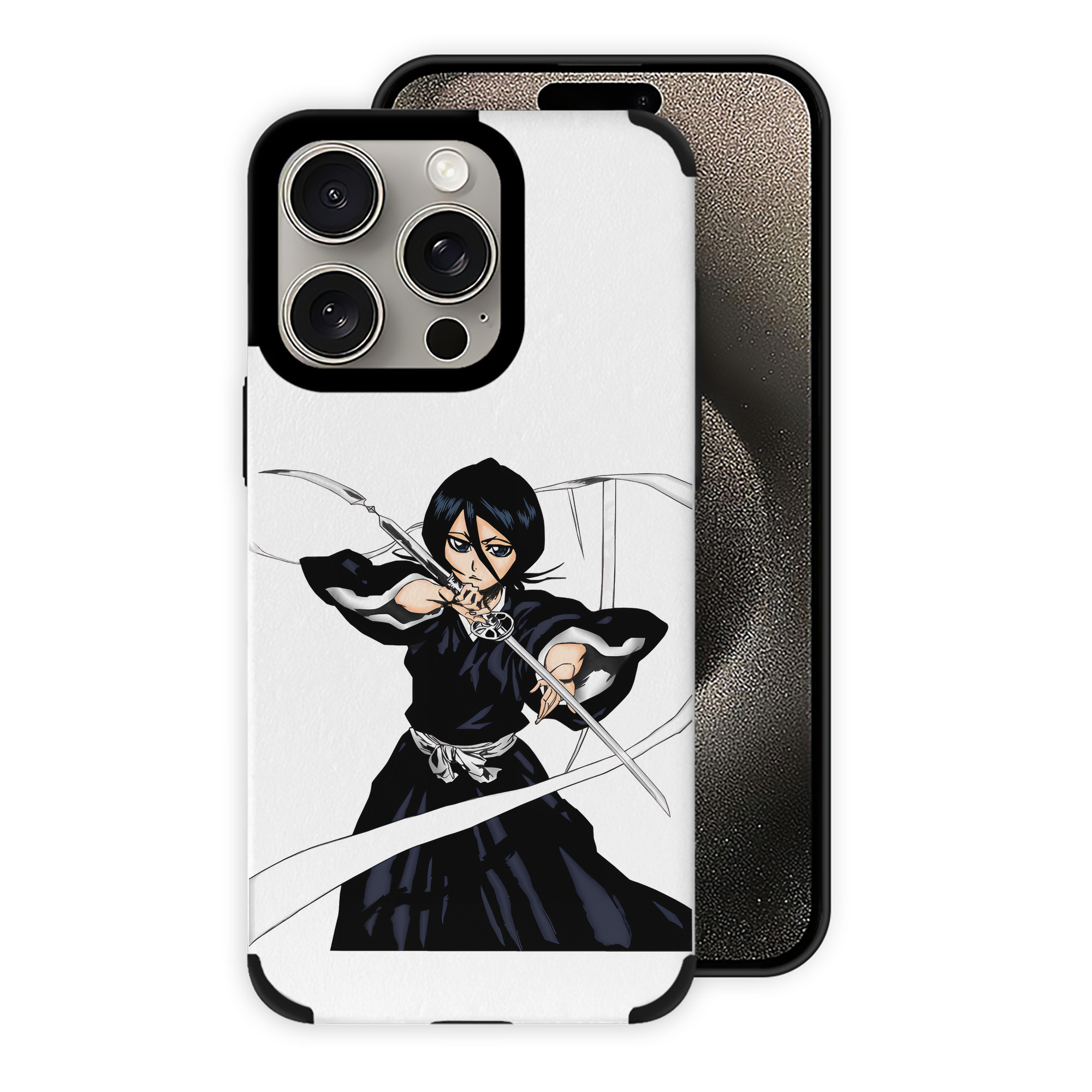 （画像用） ブリーチ 朽木ルキア BLEACH Kuchiki Rukia 【iPhone15ProMax対応】 PUレザー スマホケース 耐衝撃＆黄変防止