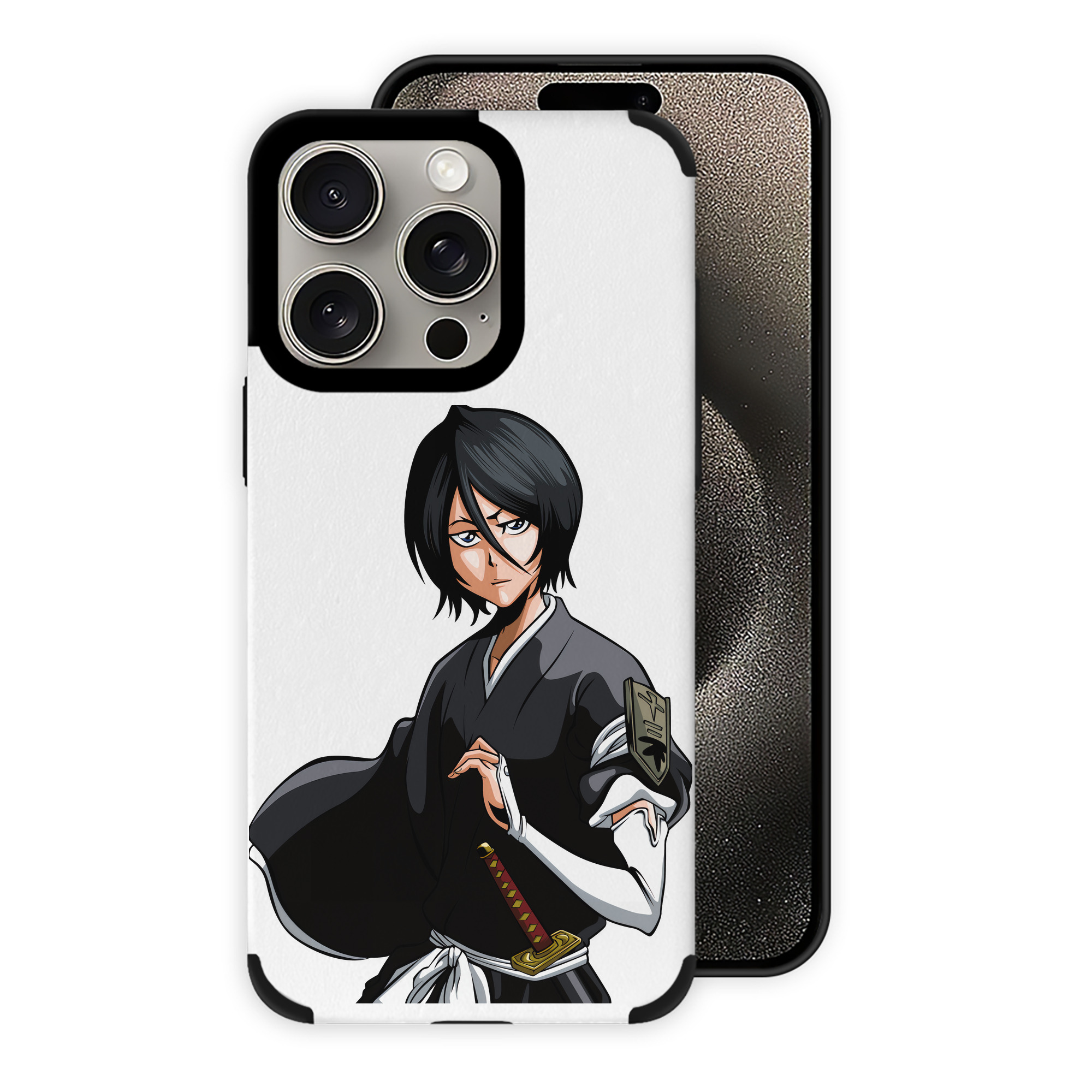 （画像用） ブリーチ 朽木ルキア BLEACH Kuchiki Rukia 【iPhone15ProMax対応】 PUレザー スマホケース 耐衝撃＆黄変防止