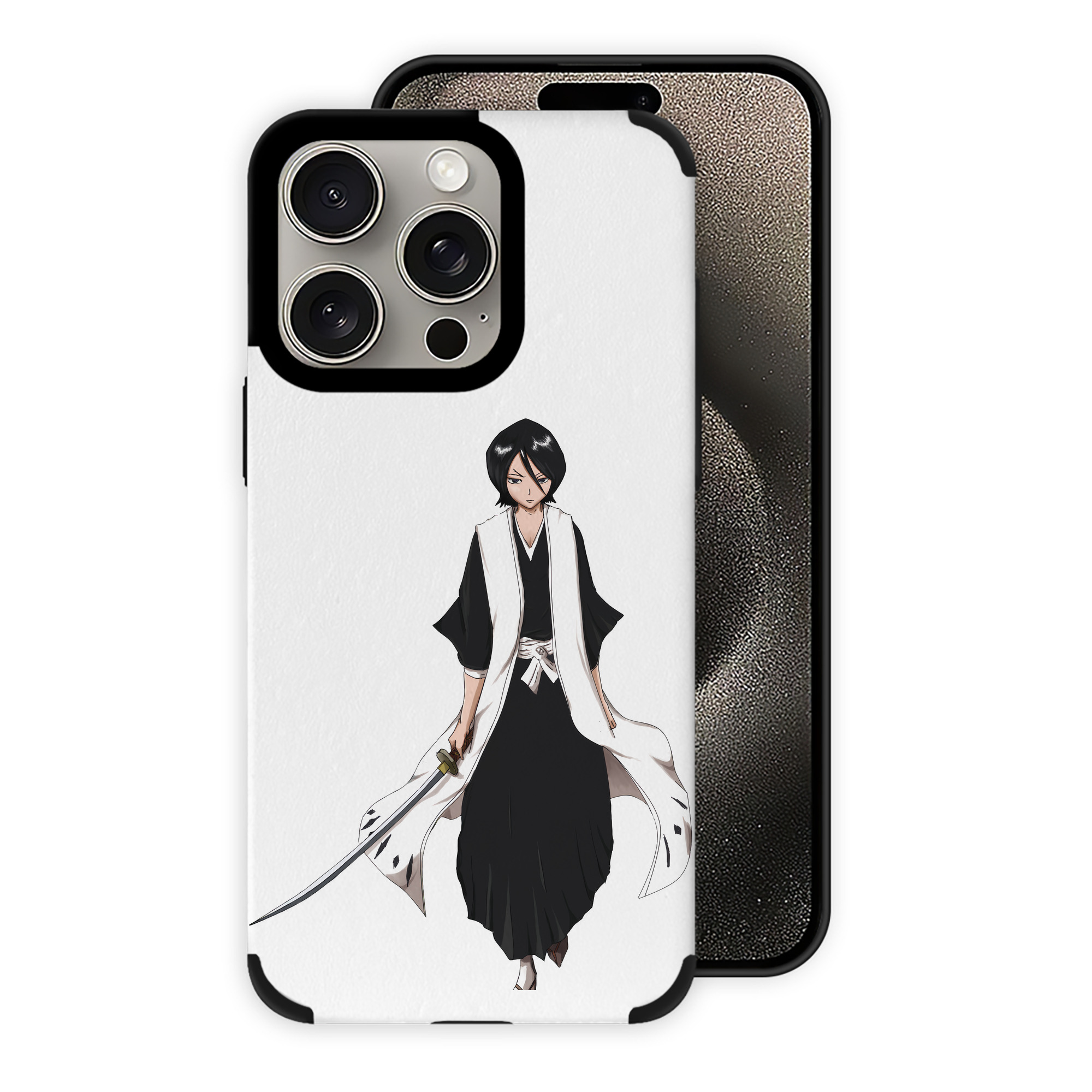 （画像用） ブリーチ 朽木ルキア BLEACH Kuchiki Rukia 【iPhone15ProMax対応】 PUレザー スマホケース 耐衝撃＆黄変防止