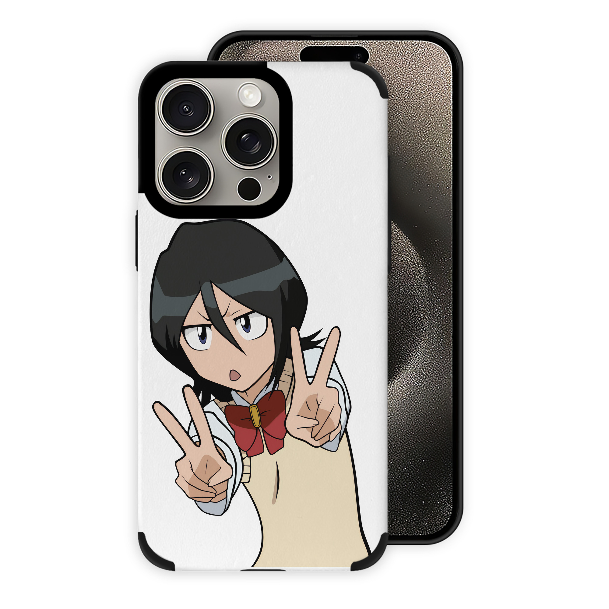 （画像用） ブリーチ 朽木ルキア BLEACH Kuchiki Rukia 【iPhone15ProMax対応】 PUレザー スマホケース 耐衝撃＆黄変防止