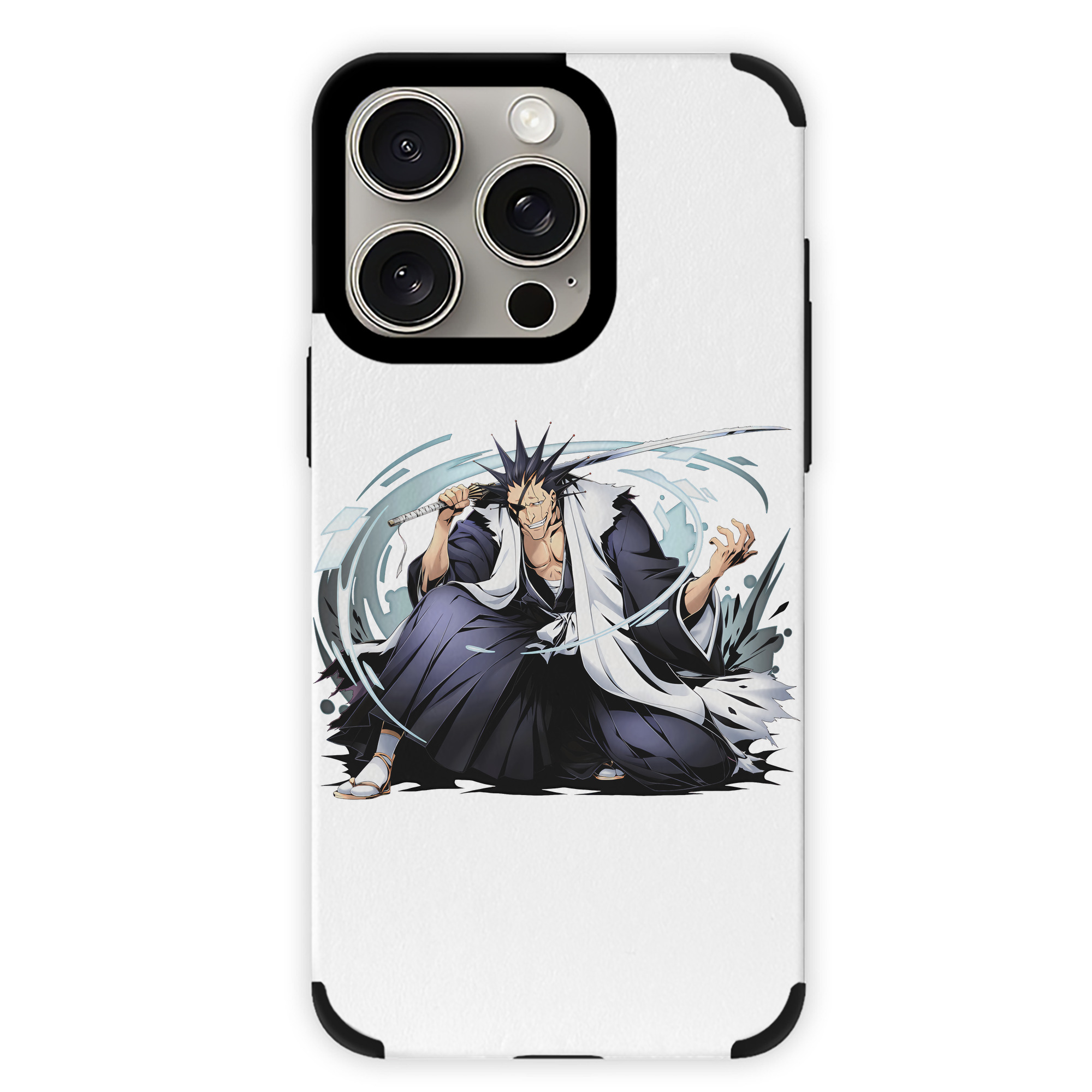 （画像用） ブリーチ ざらき けんぱち BLEACH Zaraki Kenpachi 【iPhone15ProMax対応】 PUレザー スマホケース 耐衝撃＆黄変防止