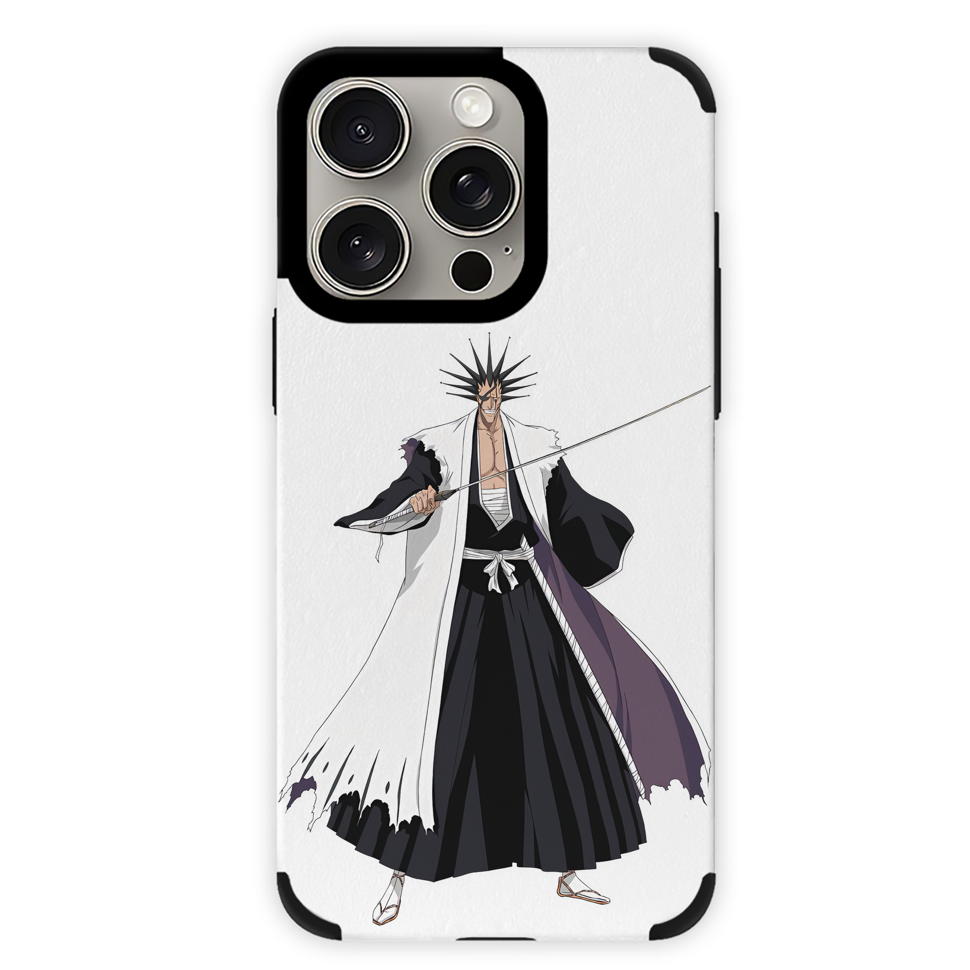 （画像用） ブリーチ ざらき けんぱち BLEACH Zaraki Kenpachi 【iPhone15ProMax対応】 PUレザー スマホケース 耐衝撃＆黄変防止